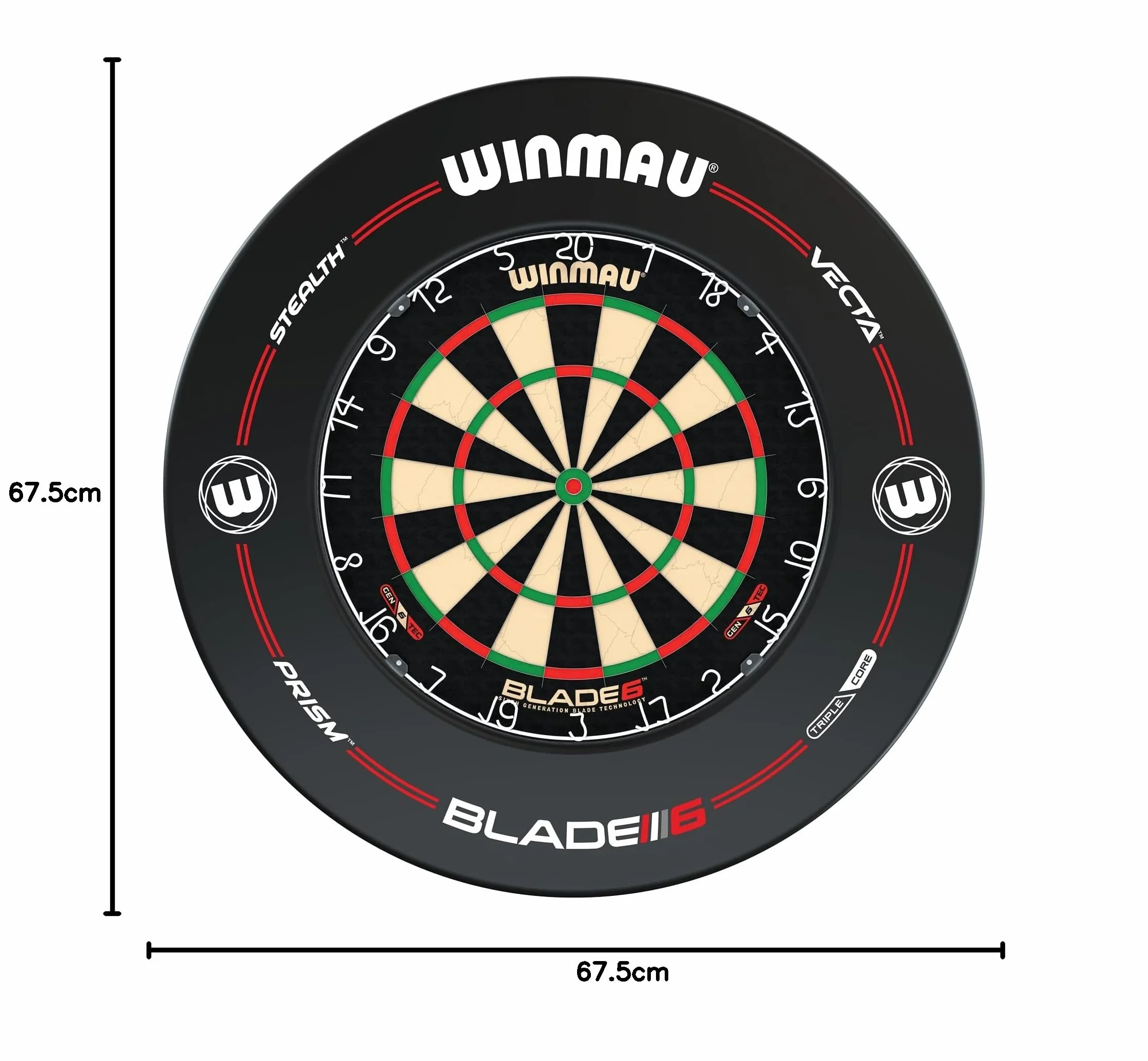 Winmau Blade 6 profesjonalna tarcza do rzutek z surround i 2 zestawami freccette