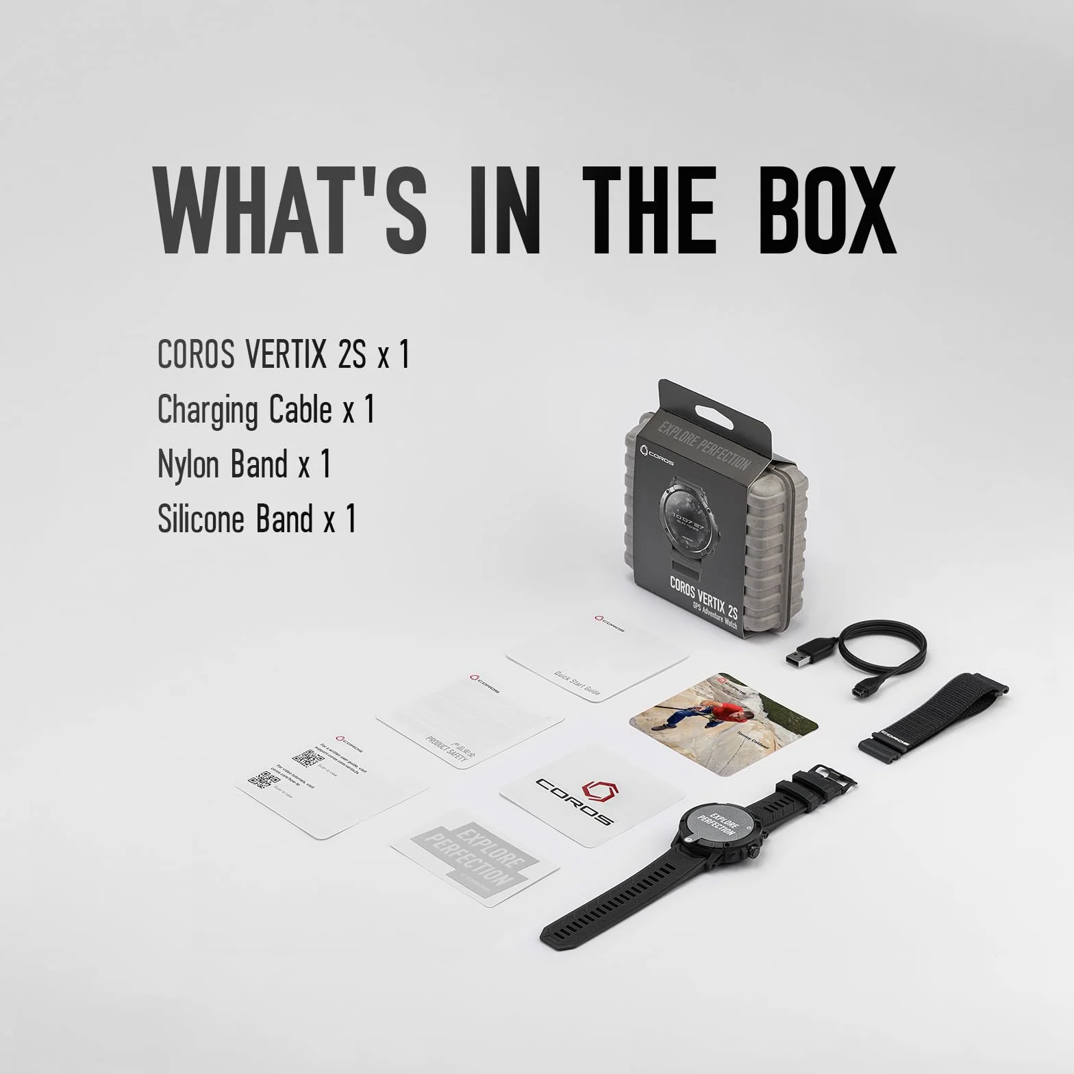COROS VERTIX 2S Orologio GPS per avventure, 40 giorni di autonomia, navigazione GPS con mappe globali offline, pianificatore di percorsi, cardiofrequenzimetro, arrampicata, sci (Nero Spazio)