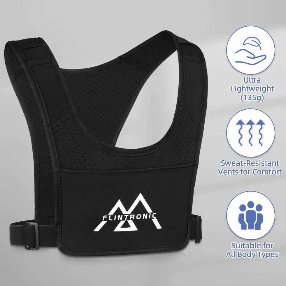 Flintronic Gilet Riflettente Porta Telefono per Ciclismo Jogging Escursionismo