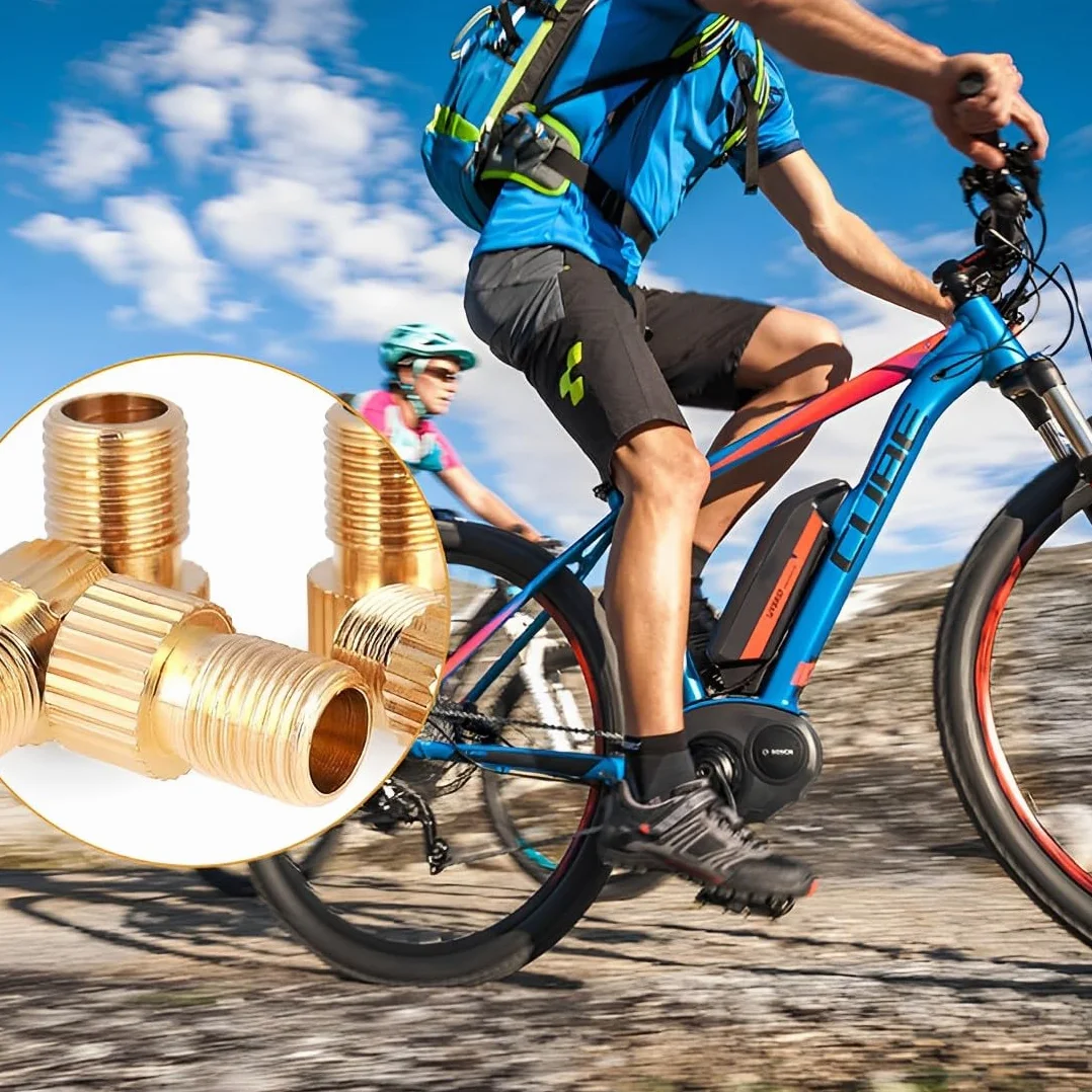 Adattatore per valvola bicicletta con anello di tenuta per valvola francese e auto