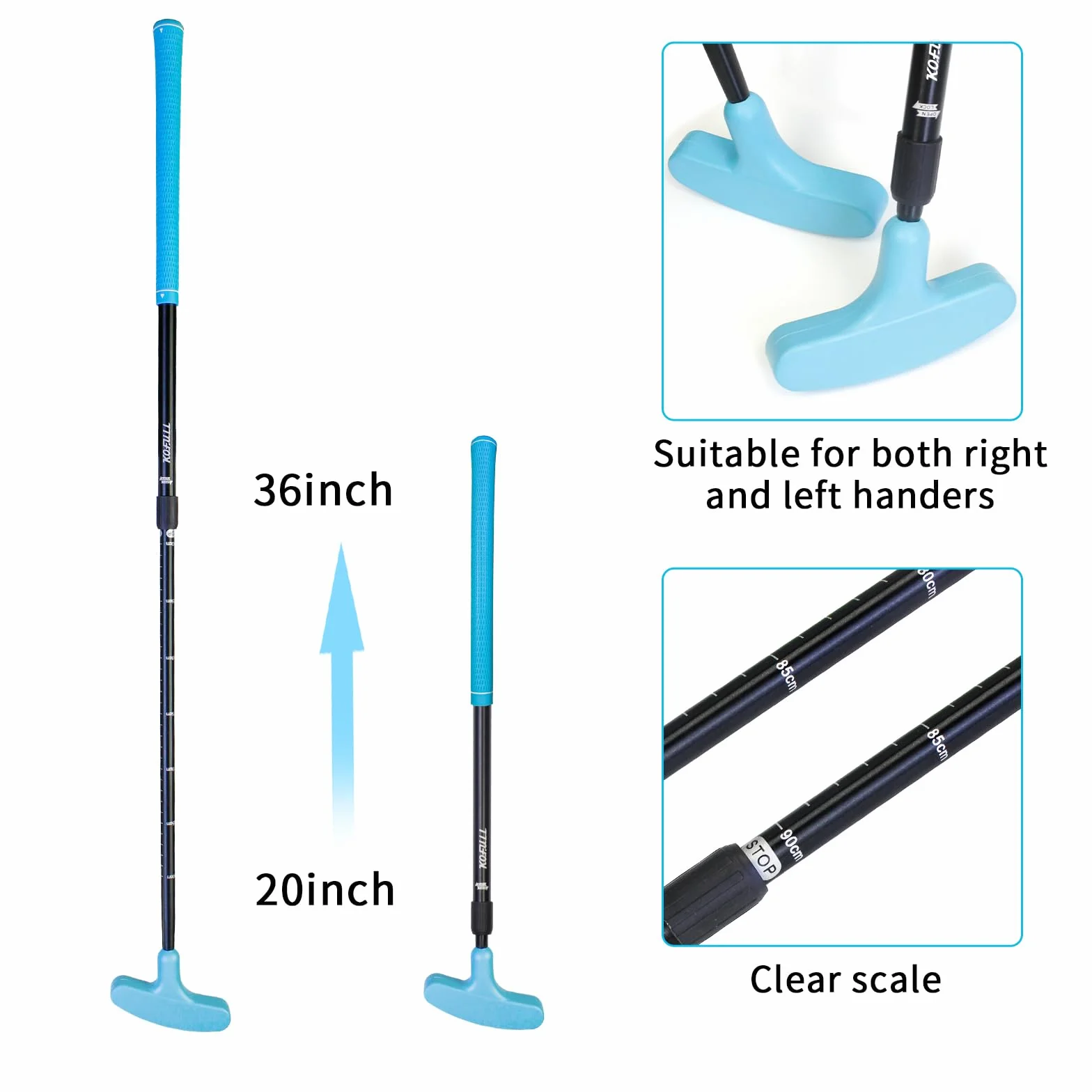 KOFULL Putter da golf bidirezionali Confezione da 5 Lunghezza regolabile