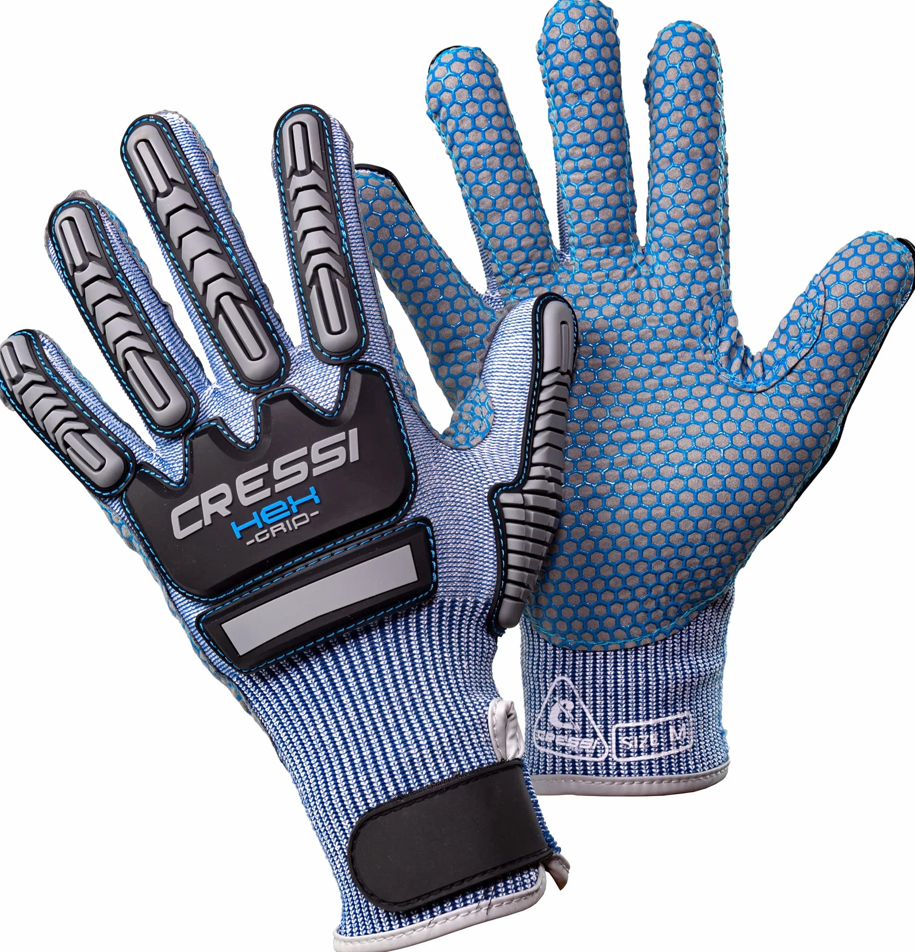 Cressi Hex Grip Gloves - Guanti Resistenti a Tagli e Abrasioni per Apnea e Immersioni, Adulto Unisex