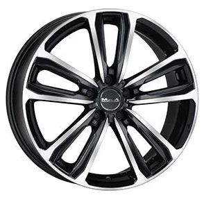 1 CERCHIO IN LEGA MAK MAGMA 7X17 5X100 ET55 C.B.56,1 BLACK MIRROR