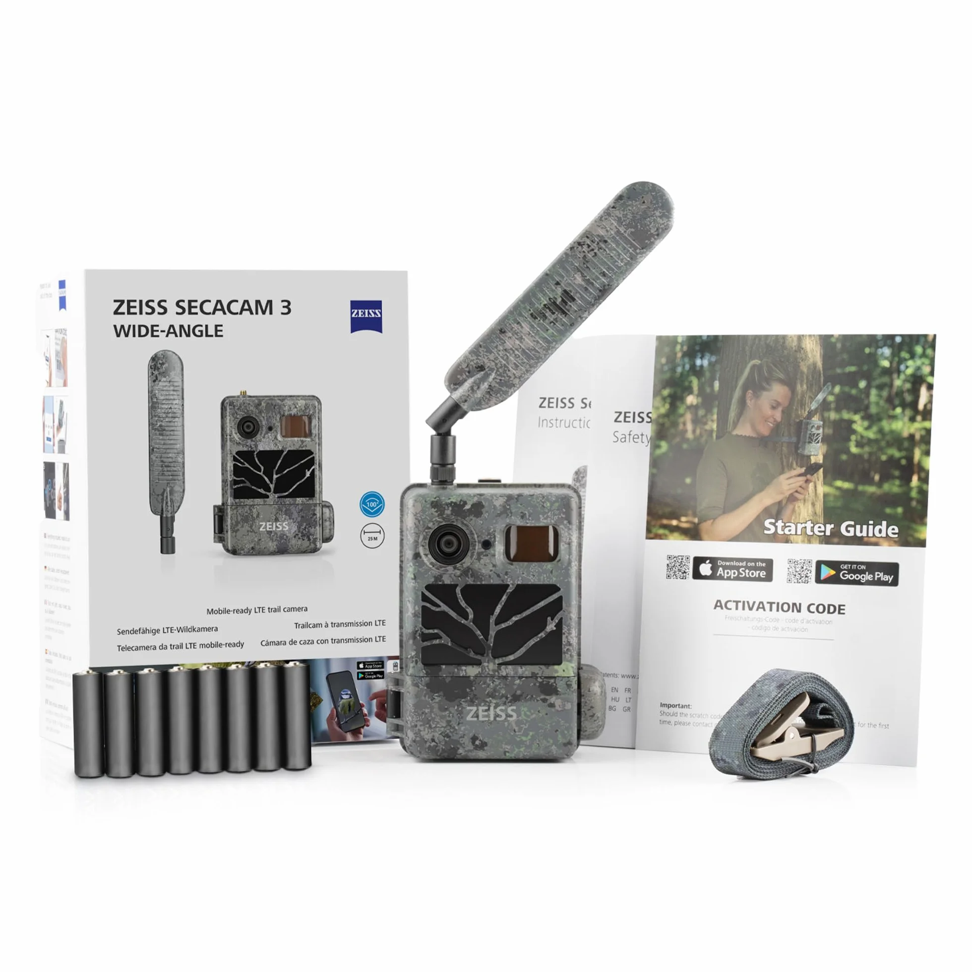 ZEISS Secacam 3 Wide-Angle Fototrappola 100° 4G 32GB 12MP HD1080 IP66