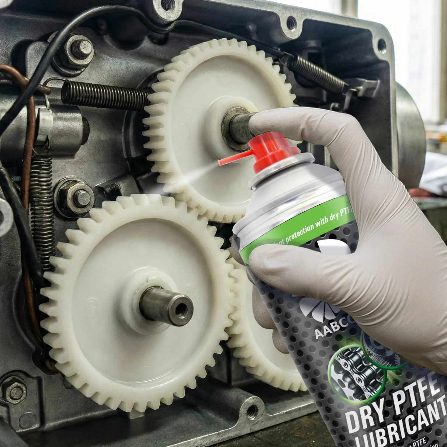 AABCOOLING Lubrificante PTFE Secco 400 ml per Macchine Agricole, Protezione Attrito e Usura