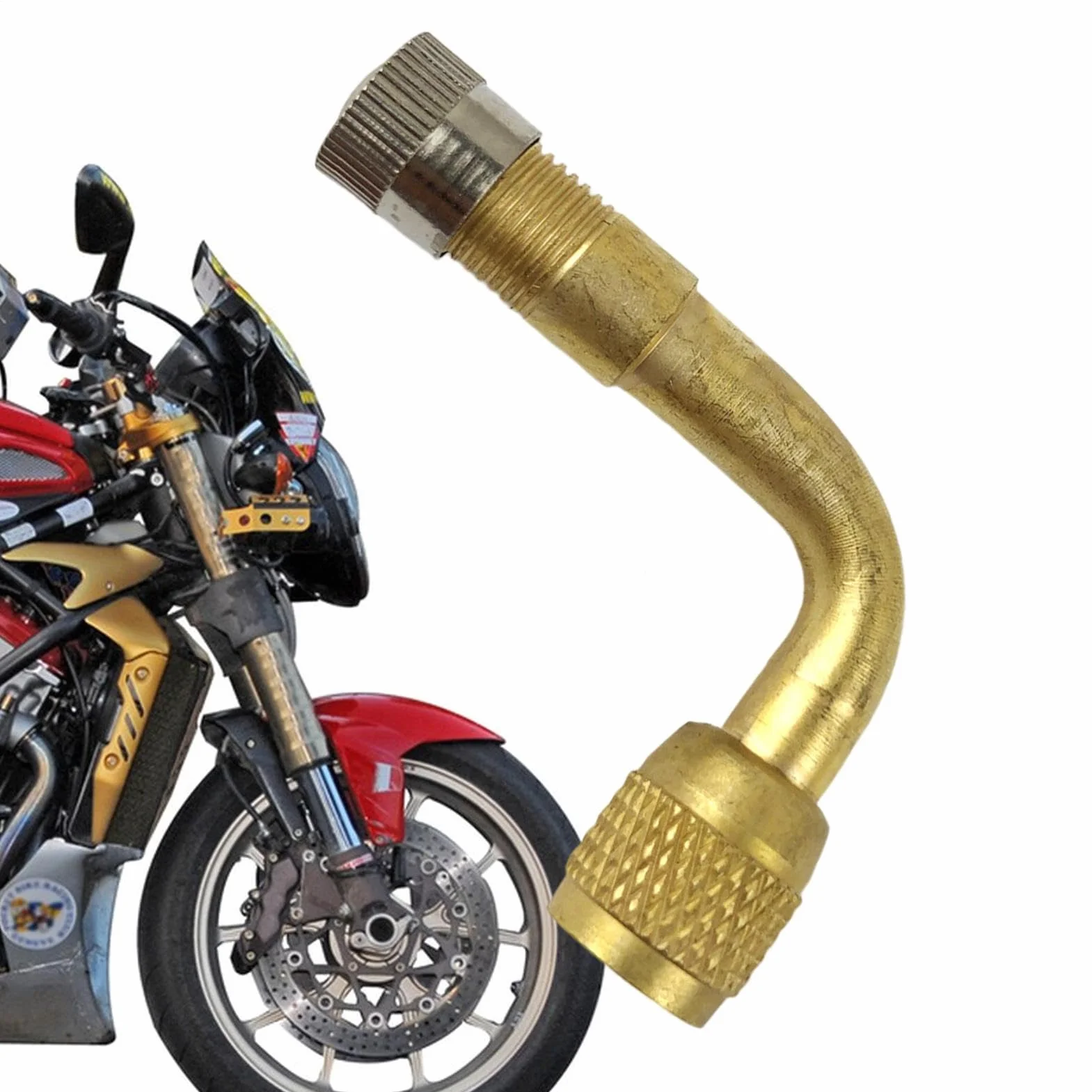 Ugello di prolunga per pneumatici di bicicletta, prolunga per valvola pneumatico con curva a 90 gradi, adattatori di estensione ad angolo per stelo della valvola pneumatico