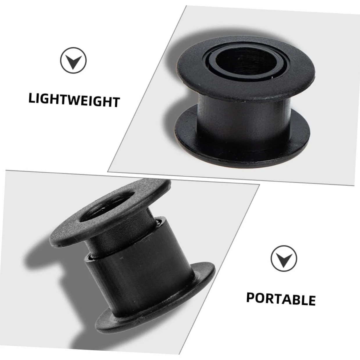 Boccole Calcio Balilla ABS Nero Set 16 Pezzi Foro 12mm Alta Durabilità