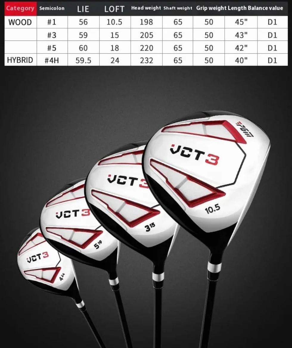 Golf Club Legno Grande Capacità Uomini Donne Mano Destra #1/3/5/Hybrid Fairway Woods