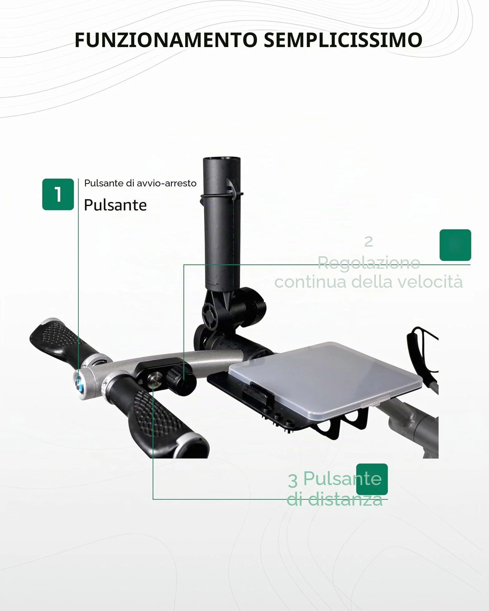Tour-Made RT-610S Trolley da golf elettrico con batteria al litio e freno a motore