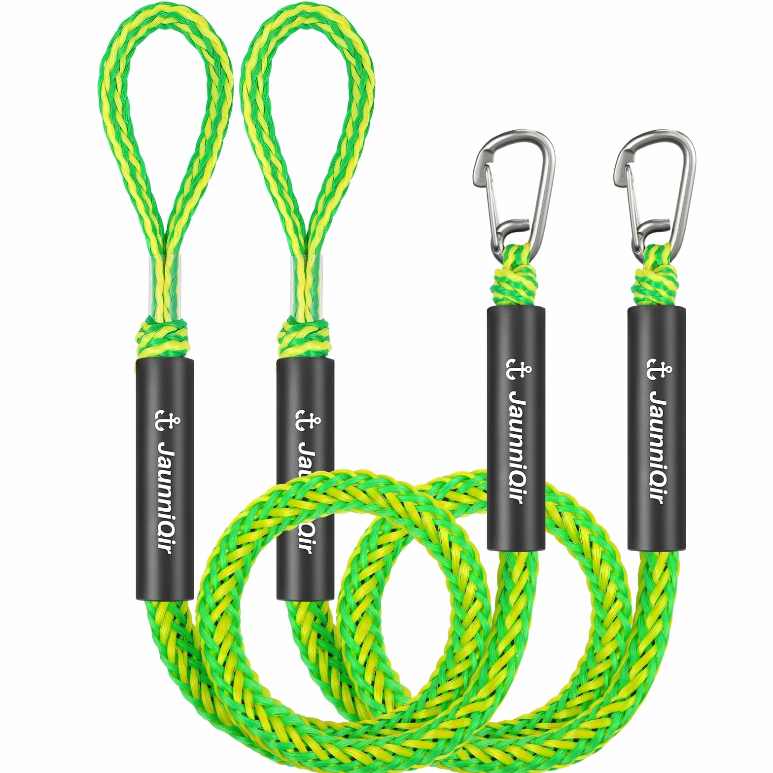 Bungee Boat Dock Line 122 cm acciaio inox 316 2 pezzi verde per barche PWC kayak SeaDoo Jetski