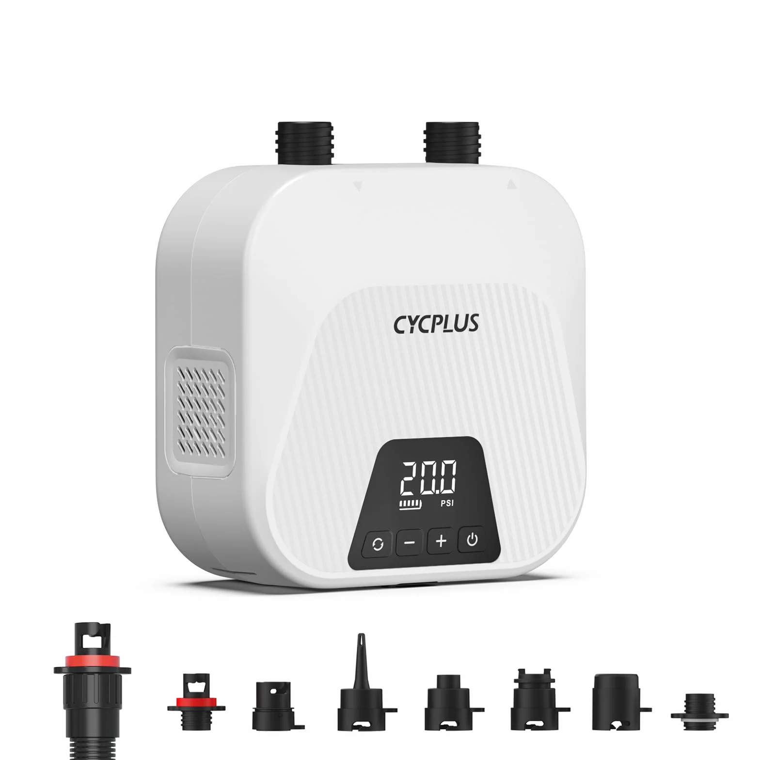 CYCPLUS Pompa d'Aria SUP Smart da 20 PSI, con Batteria Ricaricabile, Gonfiaggio e Sgonfiaggio Intelligente, Arresto Automatico. Ideale per Stand Up Paddle Boards, Aquiloni, Tende, Materassi