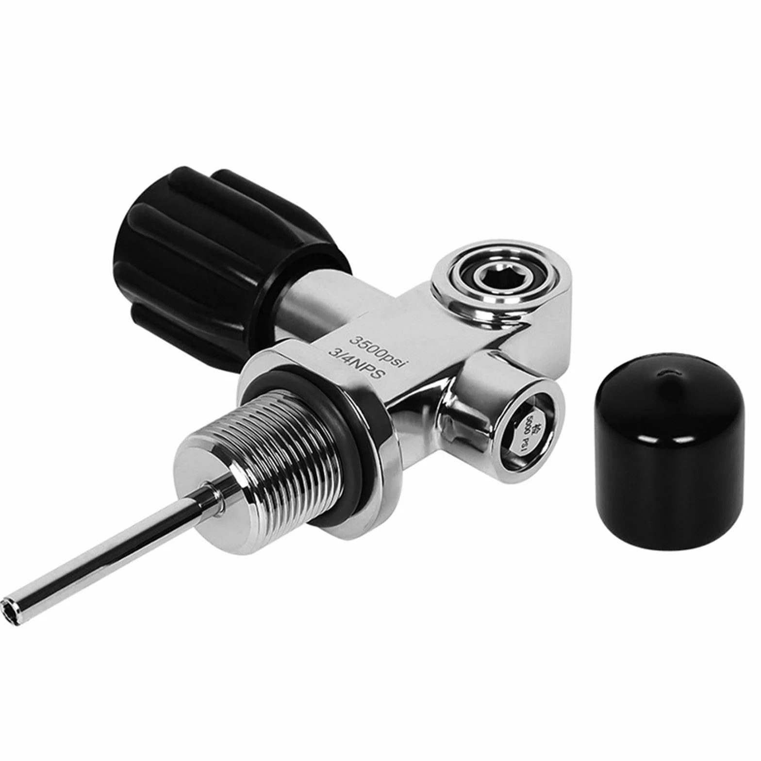 Valvola per Bombola Subacquea 3/4" NPS 3500 PSI Acciaio Inossidabile