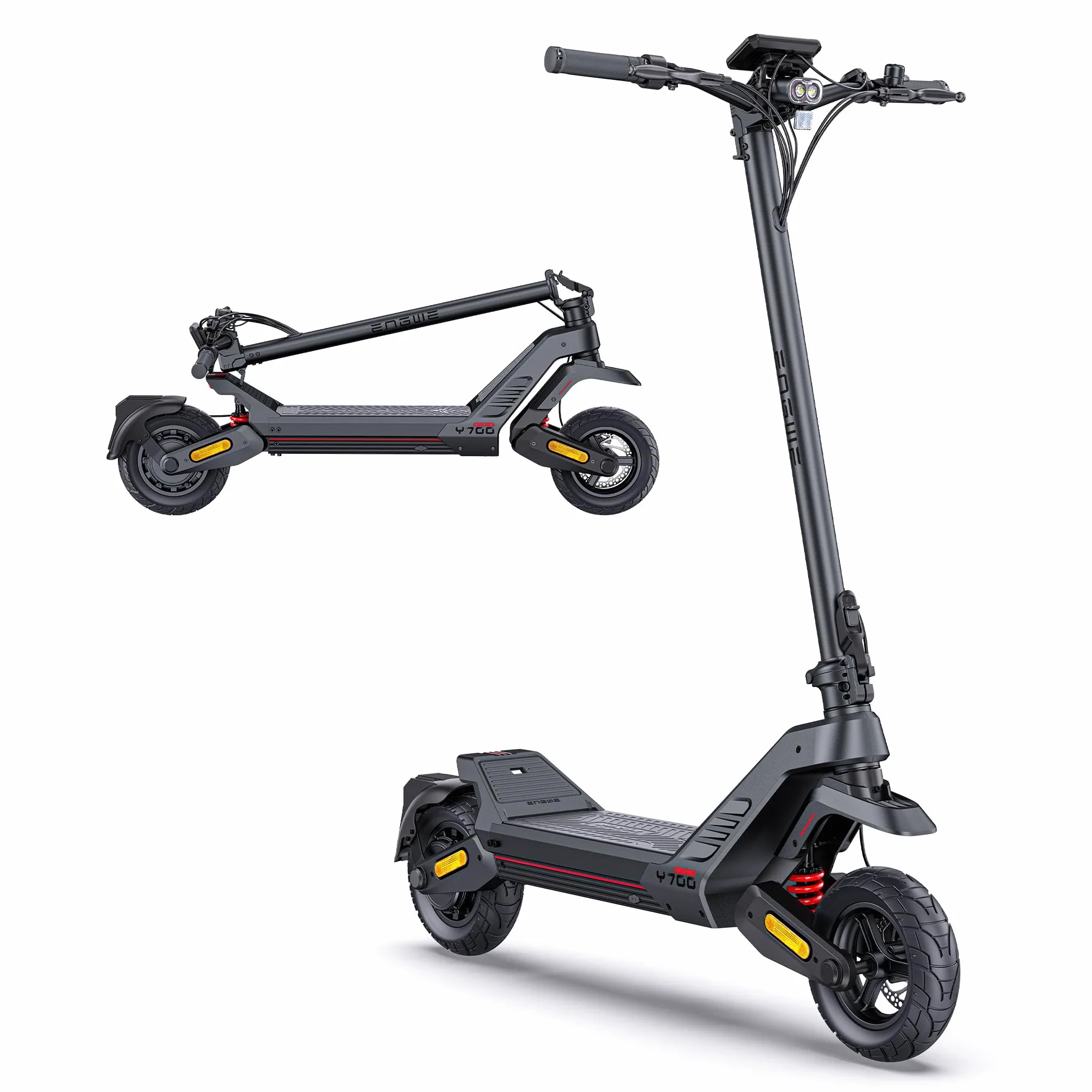 ENGWE Monopattino Elettrico Pieghevole con Batteria da 48V 18.2 Ah, NFC e Bluetooth, Autonomia Fino a 85 Km, Freni Idraulici, Sospensioni Fuoristrada, Y700