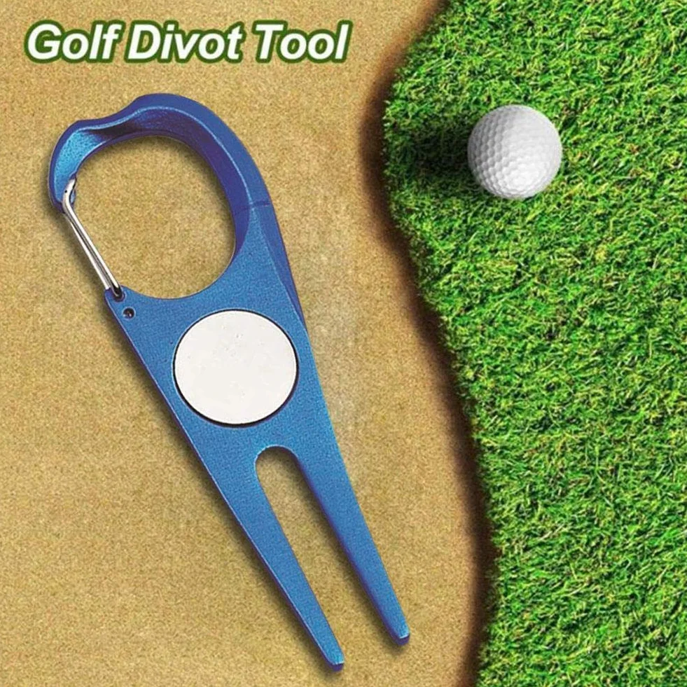 Stainless Steel Golf Green Repair Divot Tool Pitch Fork