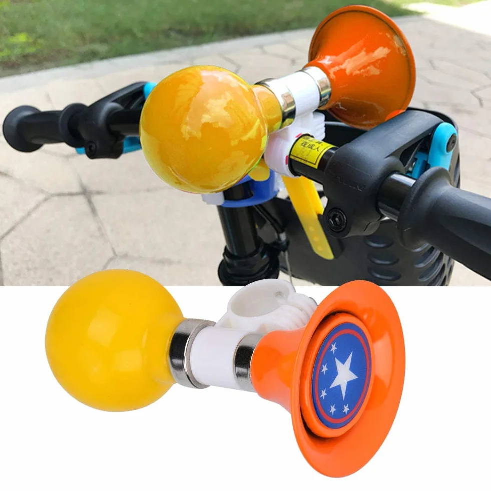 Campanello per Bicicletta per Bambini in Metallo, Corno Bici (Arancione, 12)