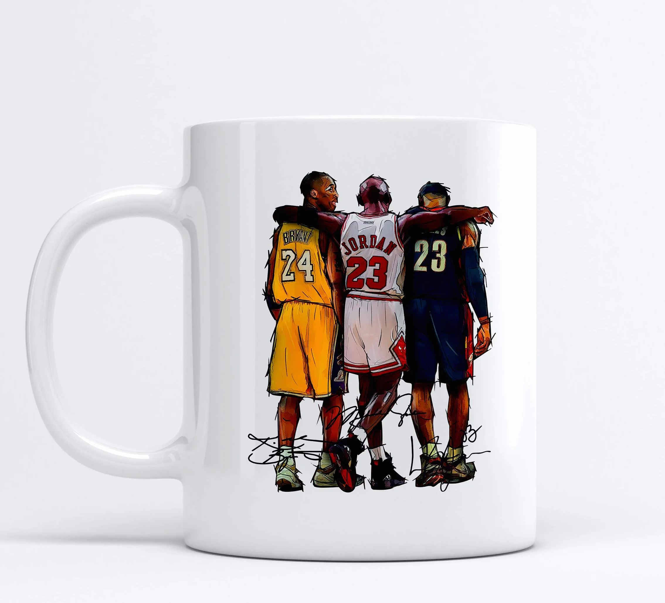 Tazza in ceramica basket Kobe MJ Lebron Pallacanestro
