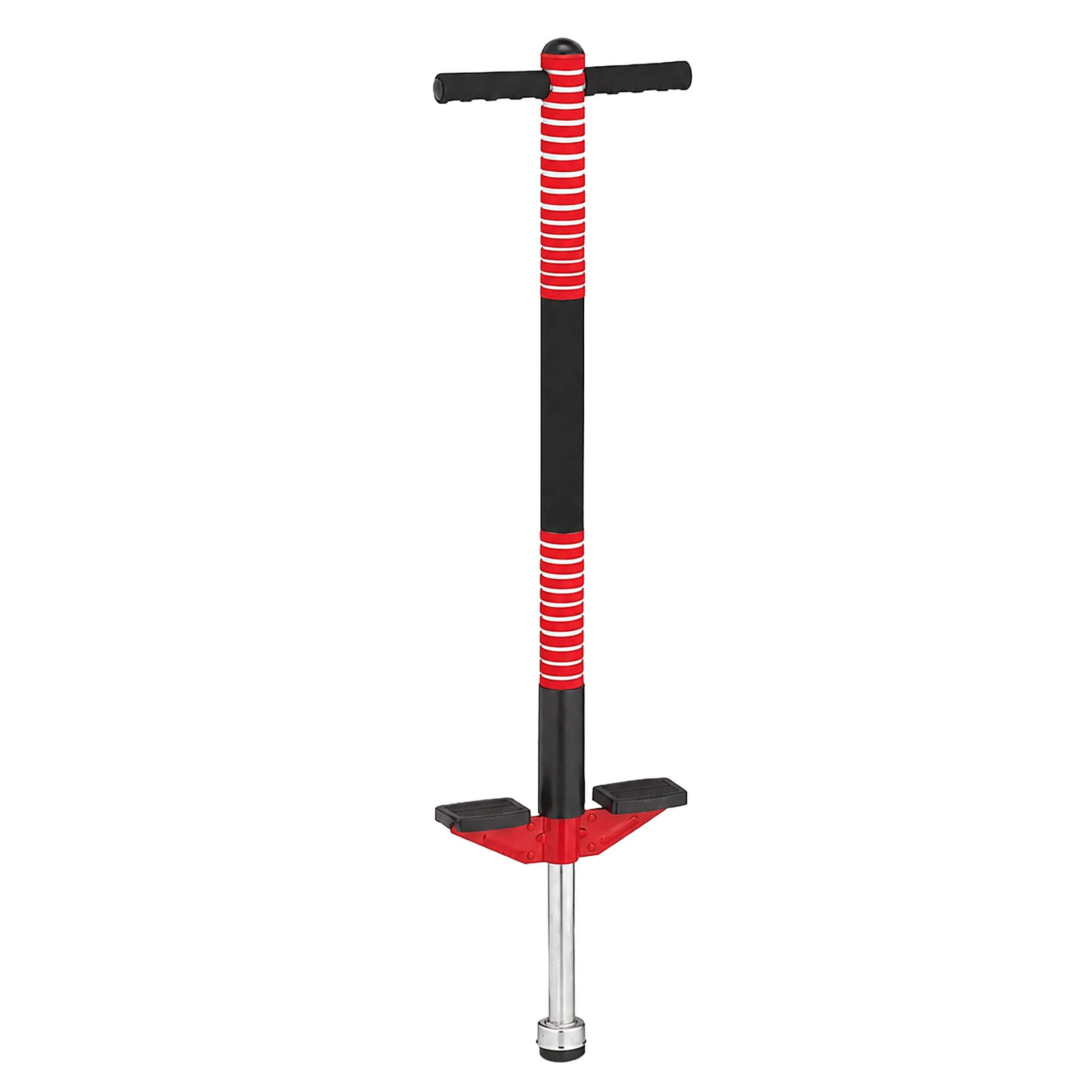 Relaxdays Salterello per Bambini Pogo Stick, Max 35 kg, Acciaio Inox, Rosso