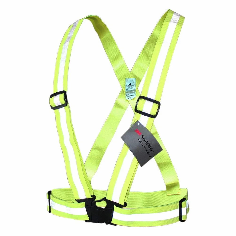 Salzmann Gilet Riflettente Alta Visibilità 3M Scotchlite per Ciclismo Corsa Jogging