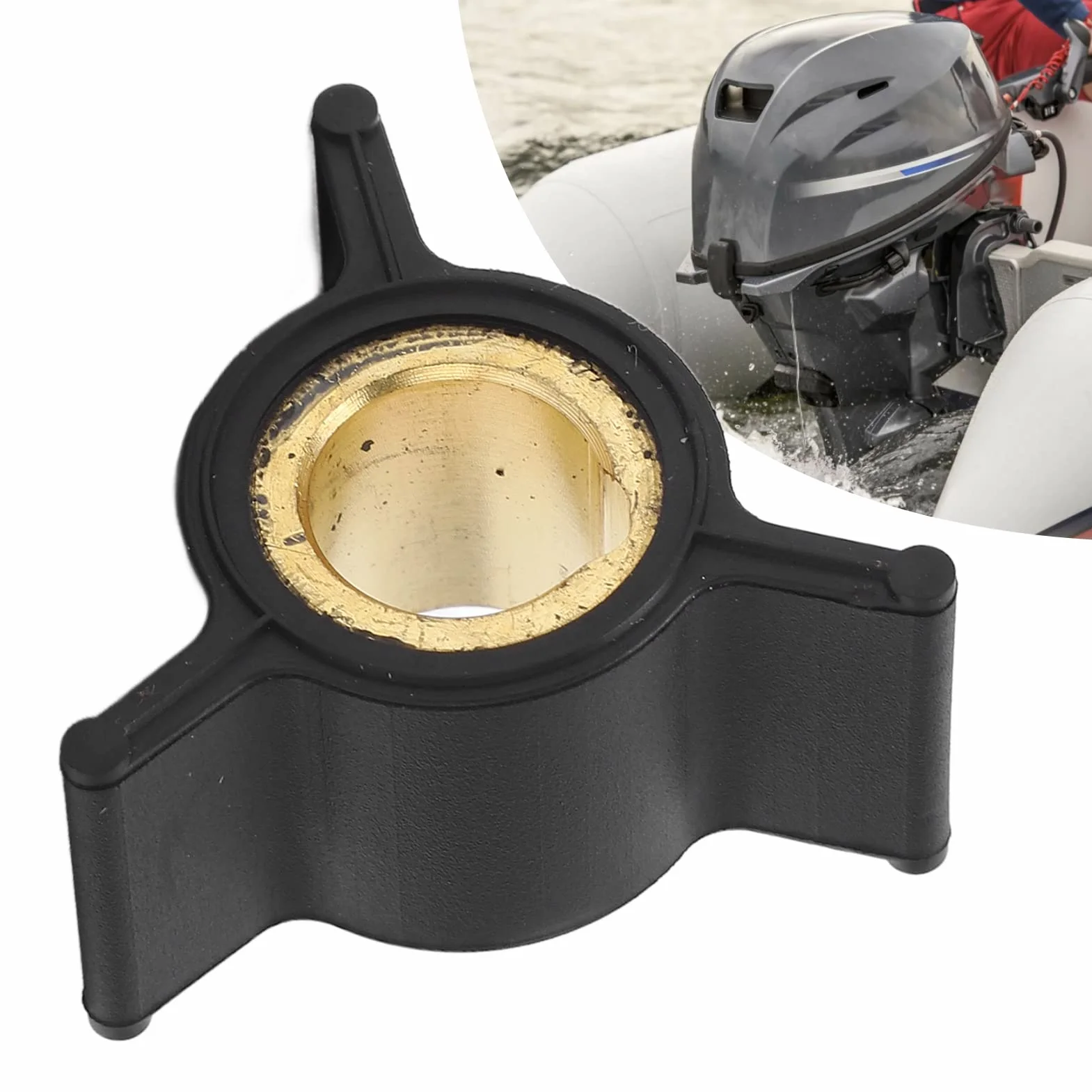Girante della Pompa Acqua Fuoribordo 3 Pale 433935 Ricambio Evinrude 2 Tempi 2HP 3HP 4HP