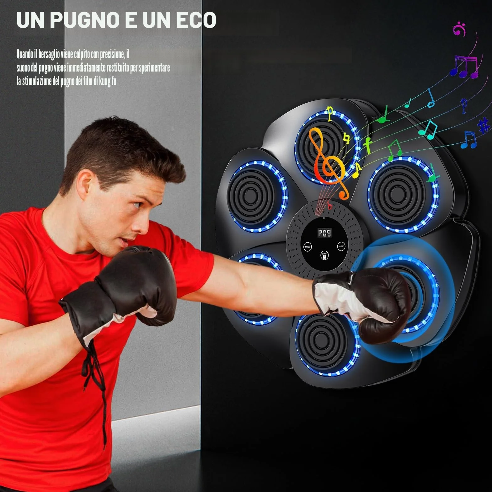 2025 9 Velocità Macchina Di Boxe Musica Bluetooth Intelligente, Music Boxing Machine, Boxing Training A Parete per Allenamento, per Bambini Adulti