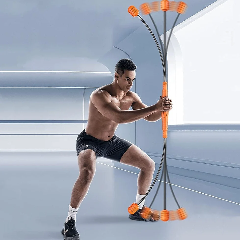 Swing Stick Fitness,Barra oscillante Fitness Barra Elastica Fitness, 4 Livelli di gravità, Regolazione Libera, Barra Elastica Fitness Multifunzionale per l'allenamento(Color:Orange)