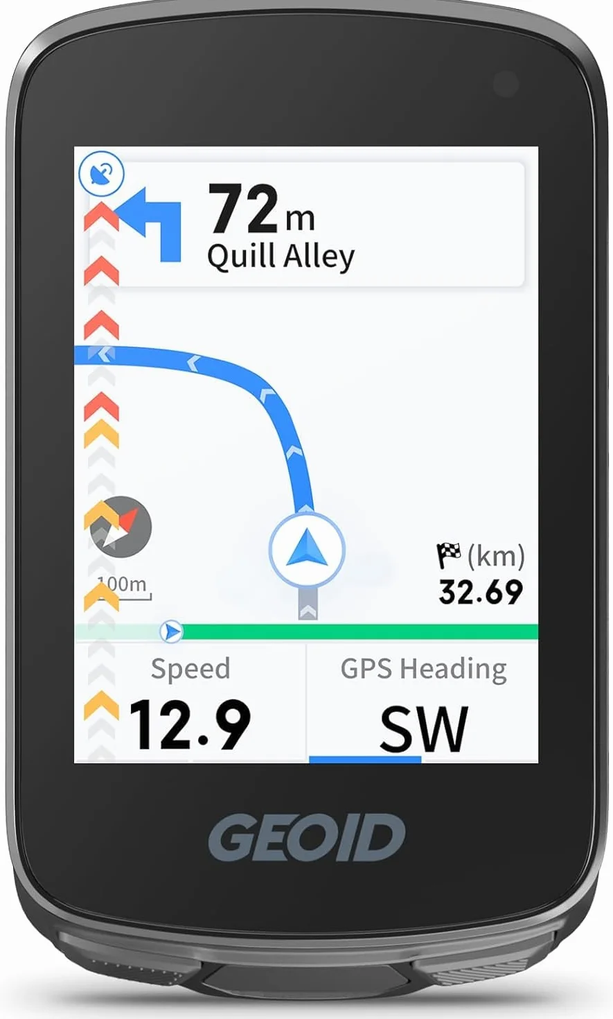 GEOID CC700 GPS Ciclocomputer Bici Senza Fili 2,8 Pollici Schermo a Colori Navigazione Tracciato ANT+ Bluetooth IPX7 Impermeabile Autonomia 15-25 Ore