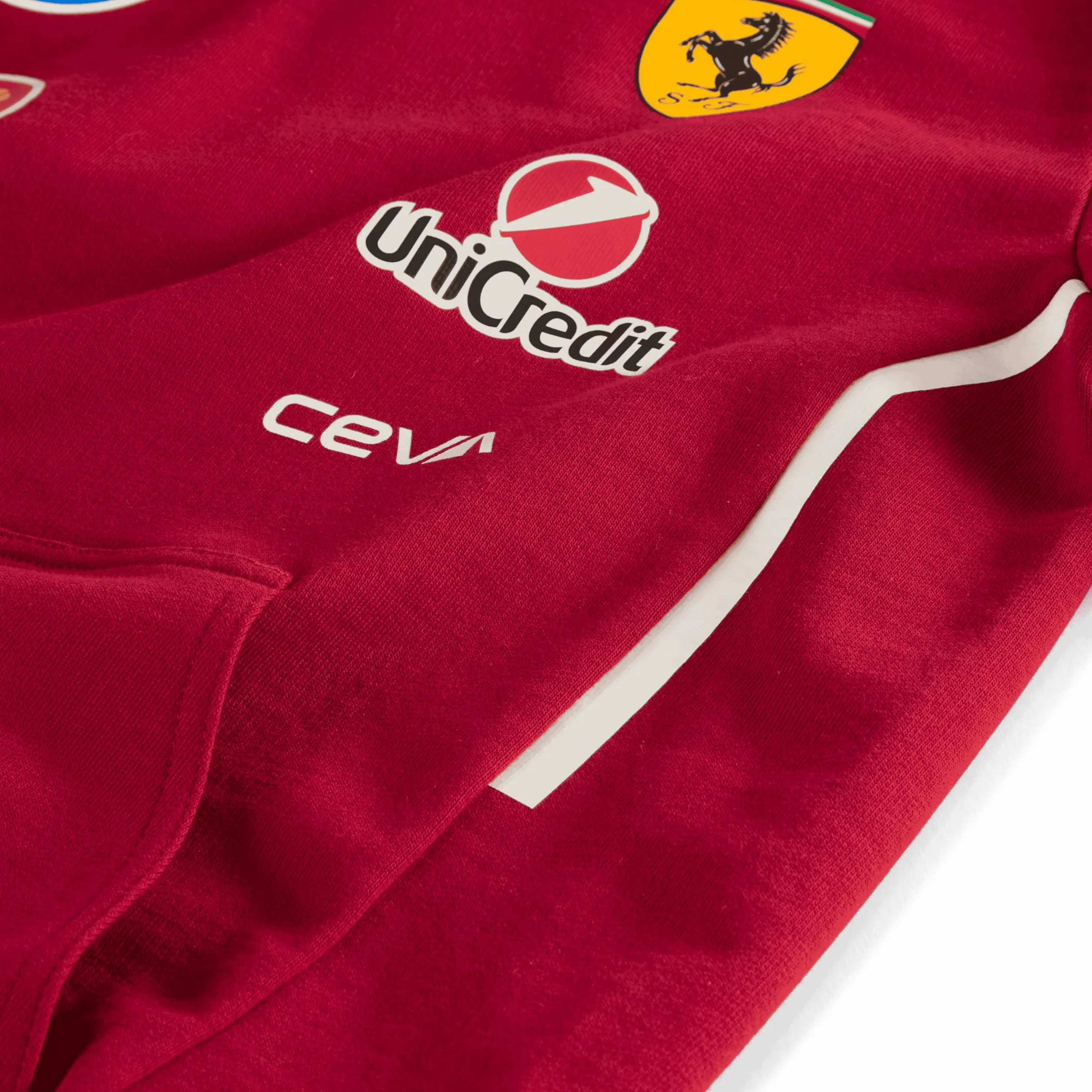 PUMA Scuderia Ferrari F1 Felpa con Cappuccio Team Bambino 2025 Rosso