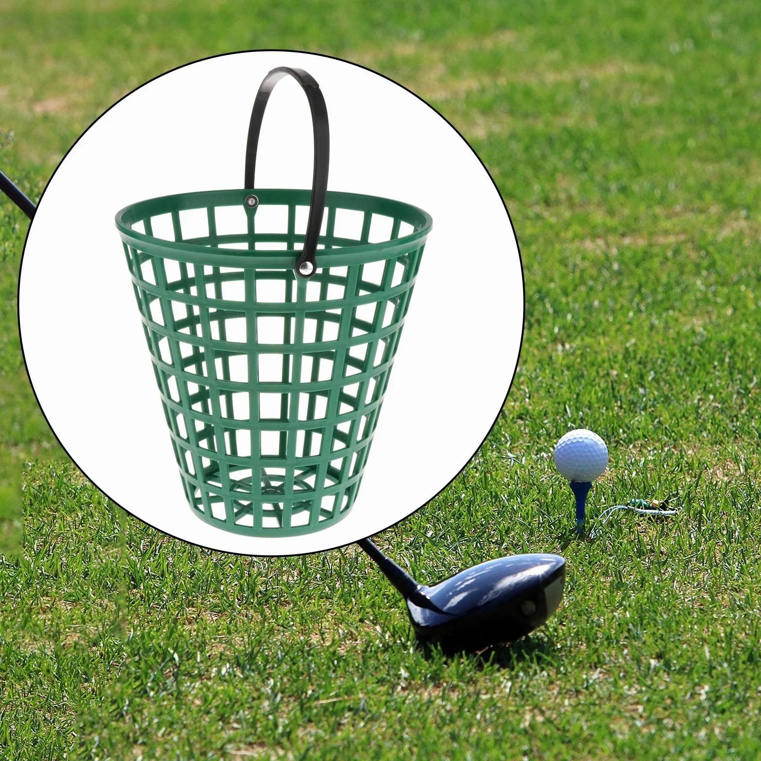 Palline da golf contenitore 100 palline manico girevole campo pratica
