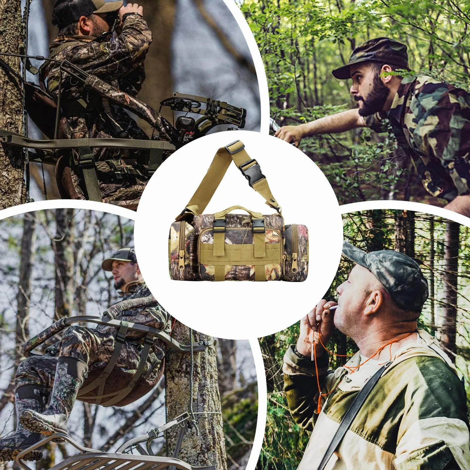 Borsa impermeabile mimetica Treestand per caccia con grande capacità e più tasche