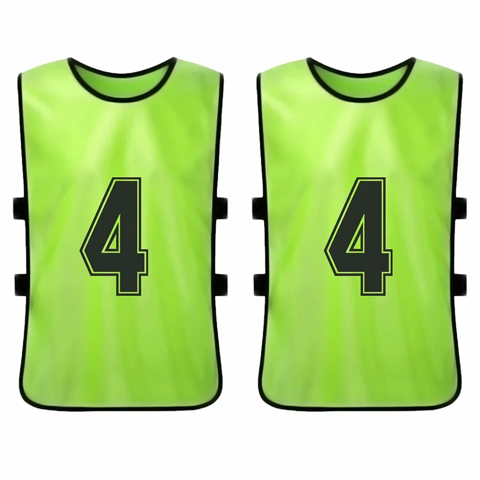 Maglie da Calcio Numerate 12 PCS Adulti Soccer Pinnies Quick Drying Training Gilet Sportivo