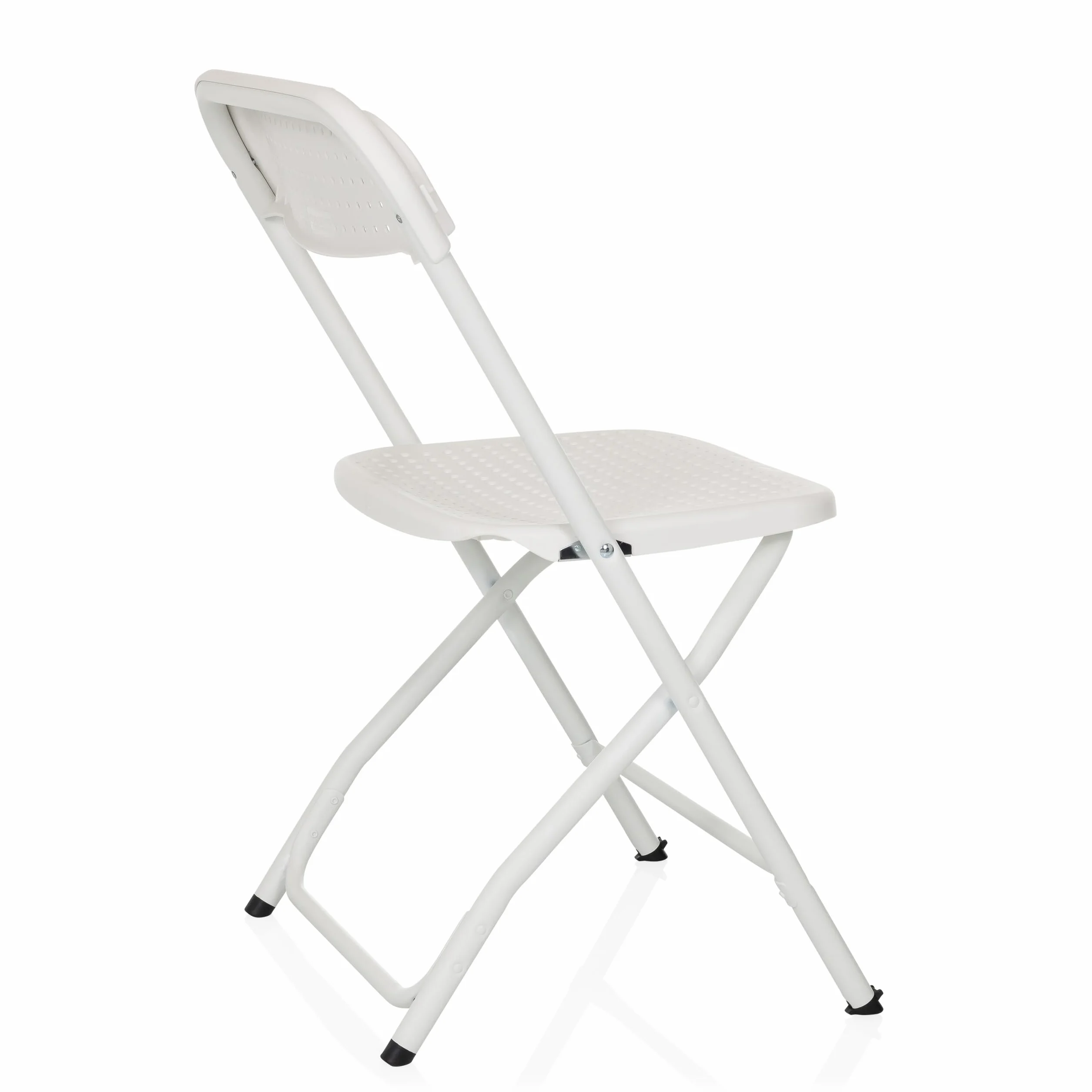 Sedia Pieghevole TUDELA XXL PRO W, Bianca, 250 kg, Plastica, Ideale per Esterno