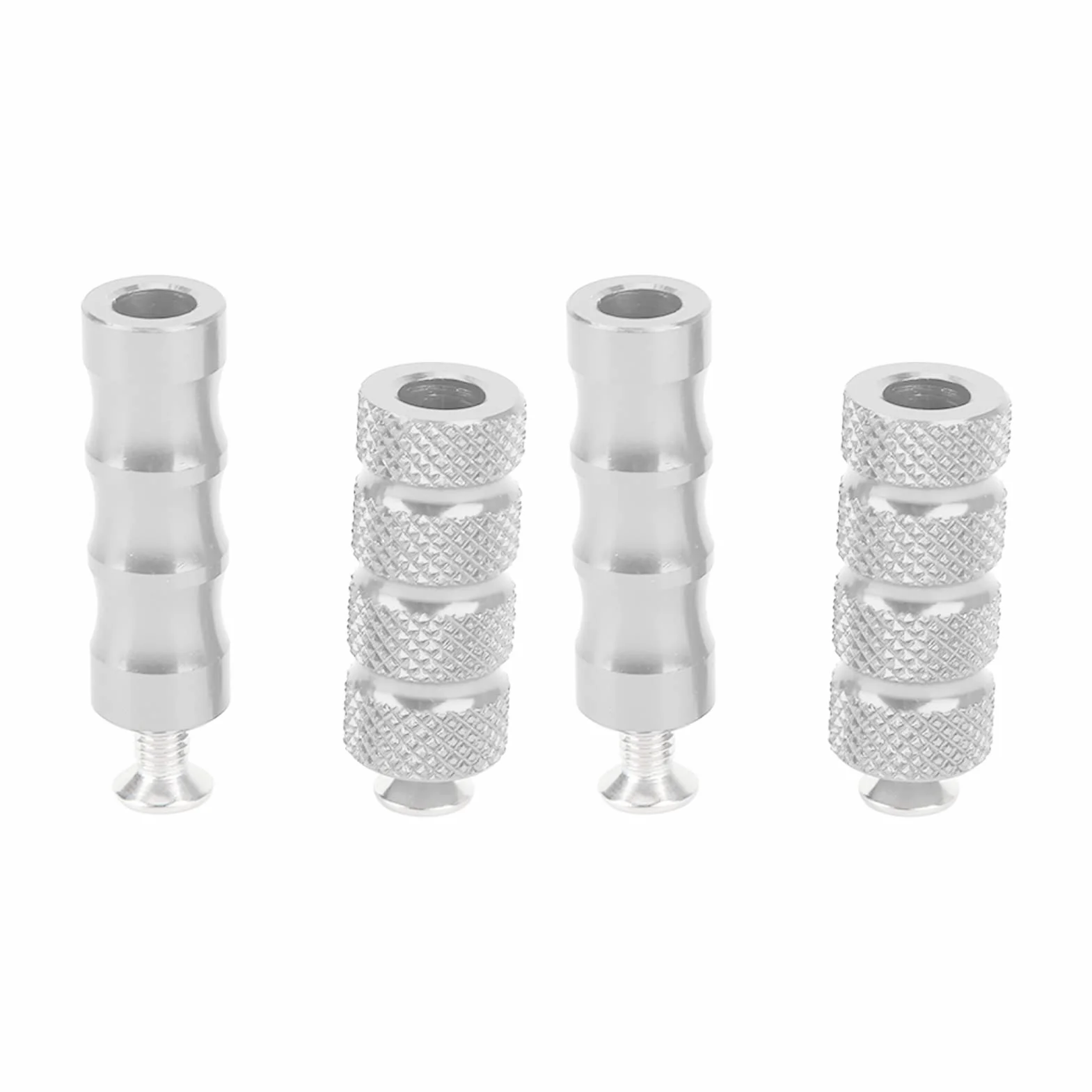 Peg Cambio Moto, Peg Cambio Zigrinato Moto Antiscivolo Leva Cambio Leva Freno Pedane Pedale, Foro 6 Mm Pedane Freno Moto Poggiapiedi Pedale Universale per Pedane (Argento)