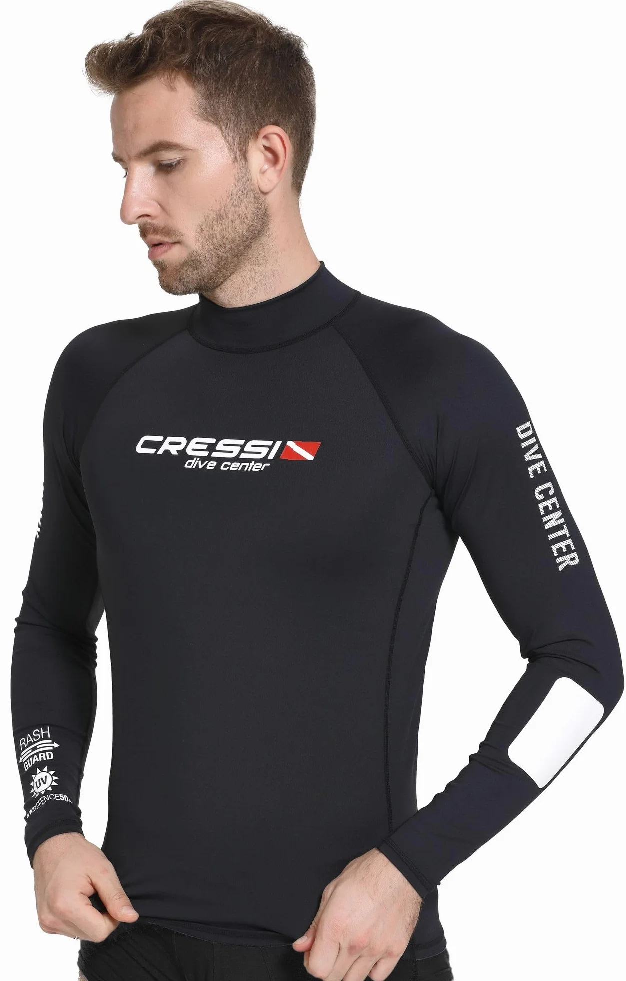 Cressi Rash Guard Man Black UV Protection 50+ Dive Center Maglia Protettiva Uomo