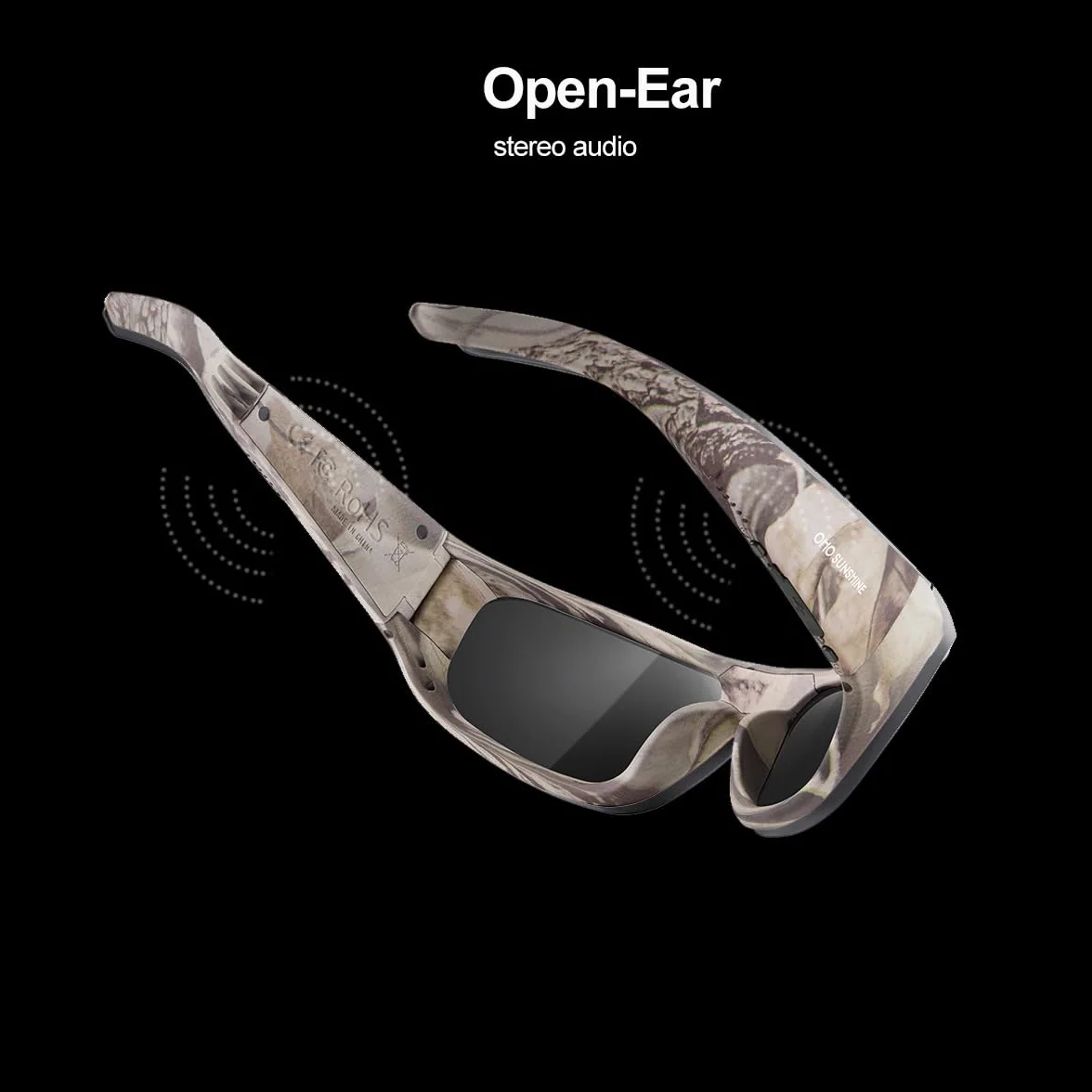 OhO sunshine Occhiali da sole audio wireless con lenti polarizzate UV400 unisex