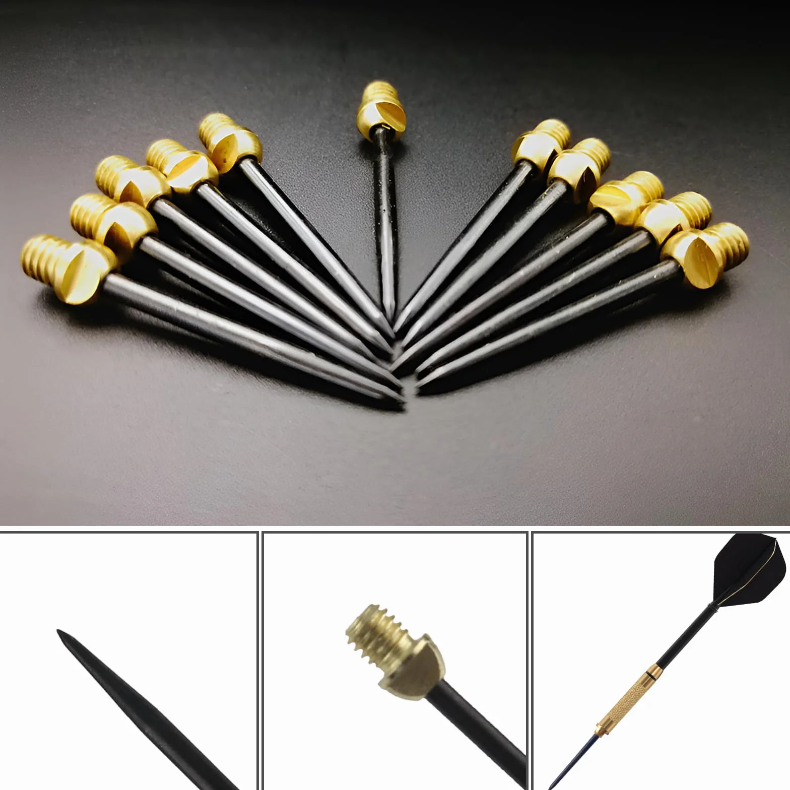 Punte per Freccette Acciaio 20 Pezzi con 50 Anelli di Gomma, Filo Darts Strumento di Conversione