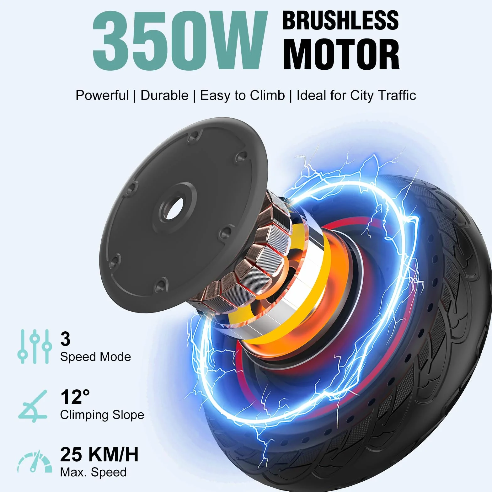 EVERCROSS EV85F Monopattino Elettrico Adulto 8,5'' Pieghevole 350W 7,8AH 120KG