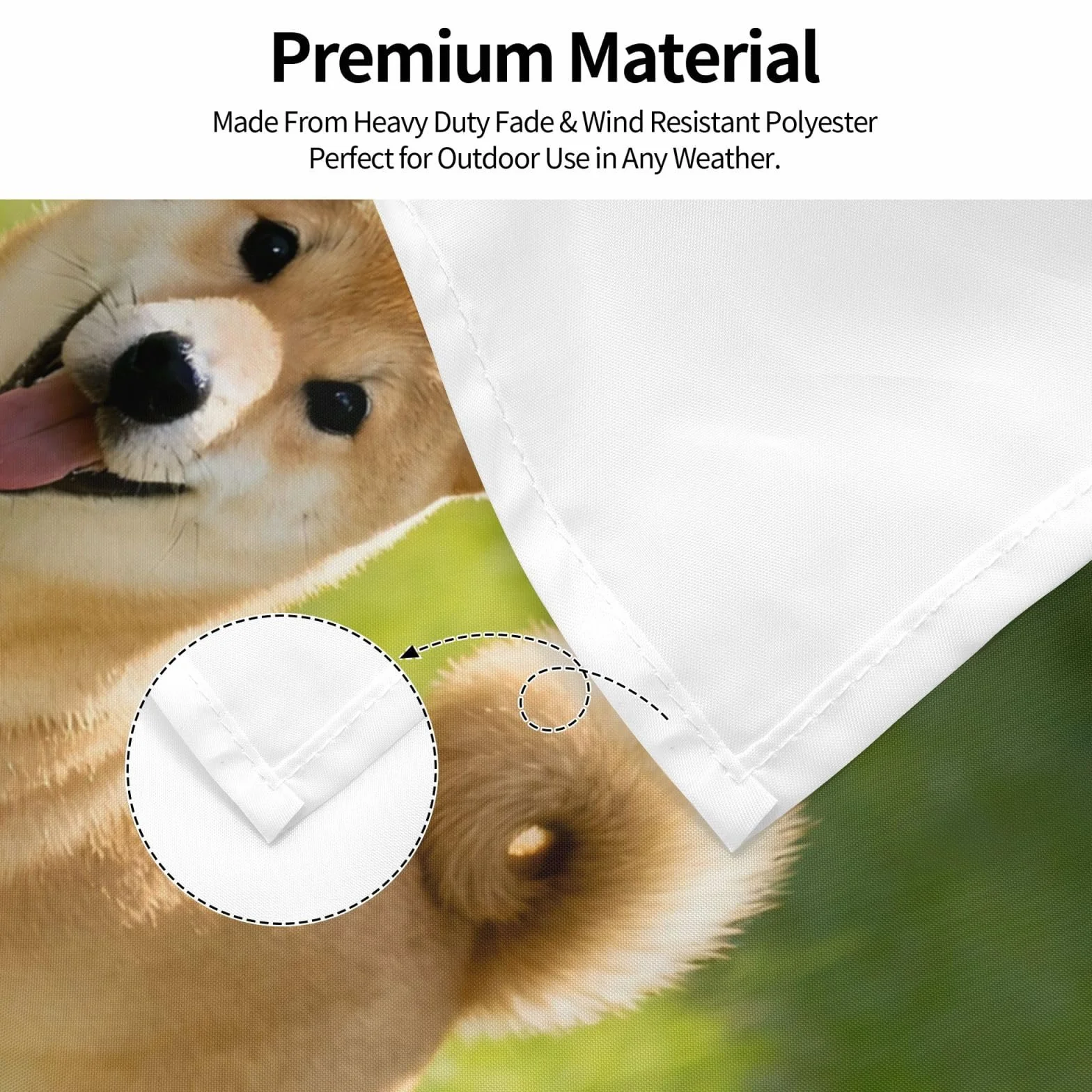 Bella Bandiera Shiba Inu Patriottica per Esterni Coppa del Mondo 2026