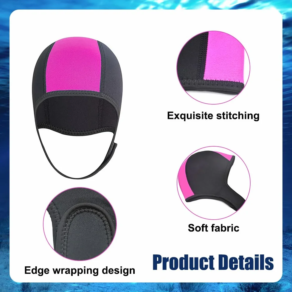 Cappuccio da Sub in Neoprene Regolabile per Sport Acquatici