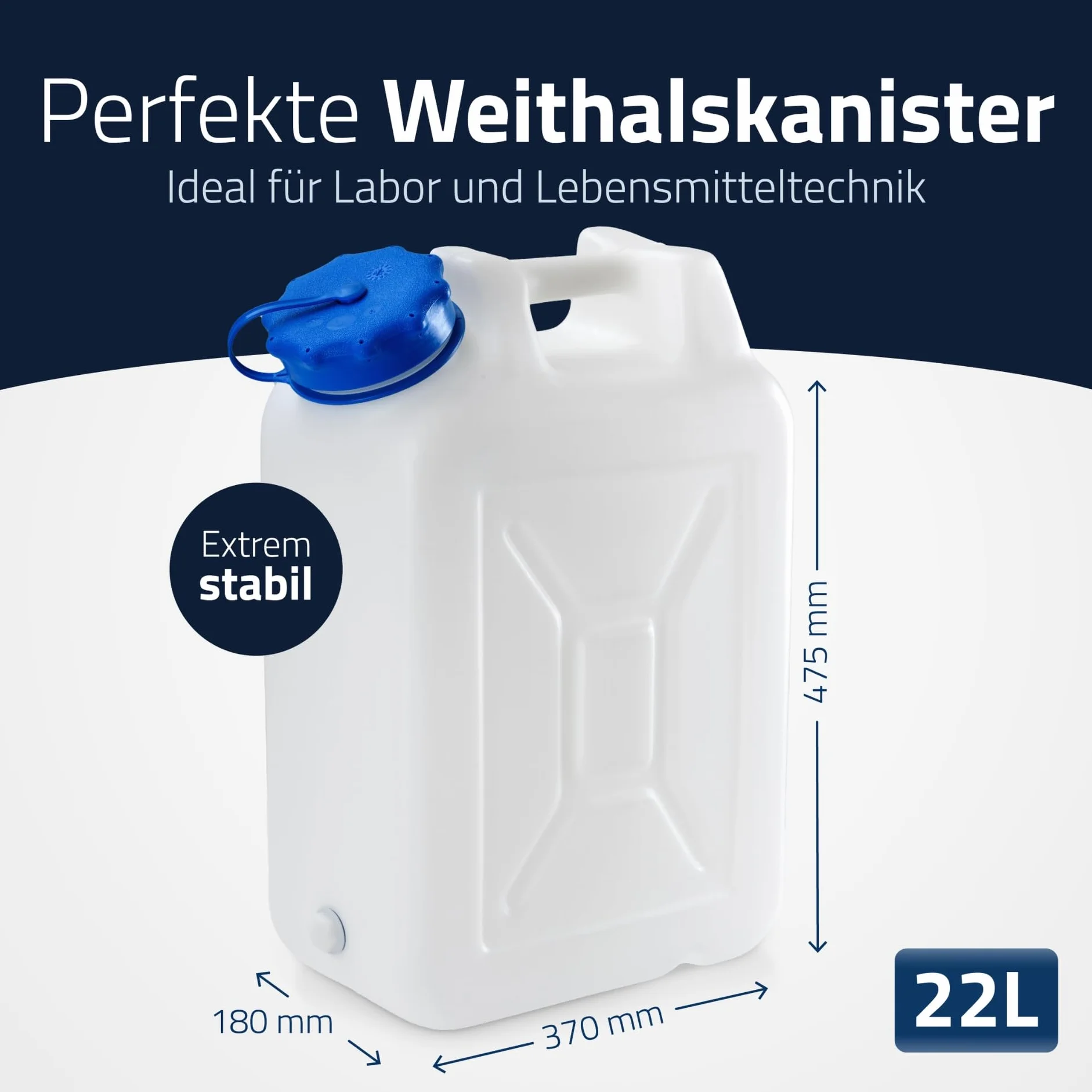 Kayser gmbh Spalancando lattine bocca 22l-d.88 mm b.370xh.475xt.180mm a.hdpe