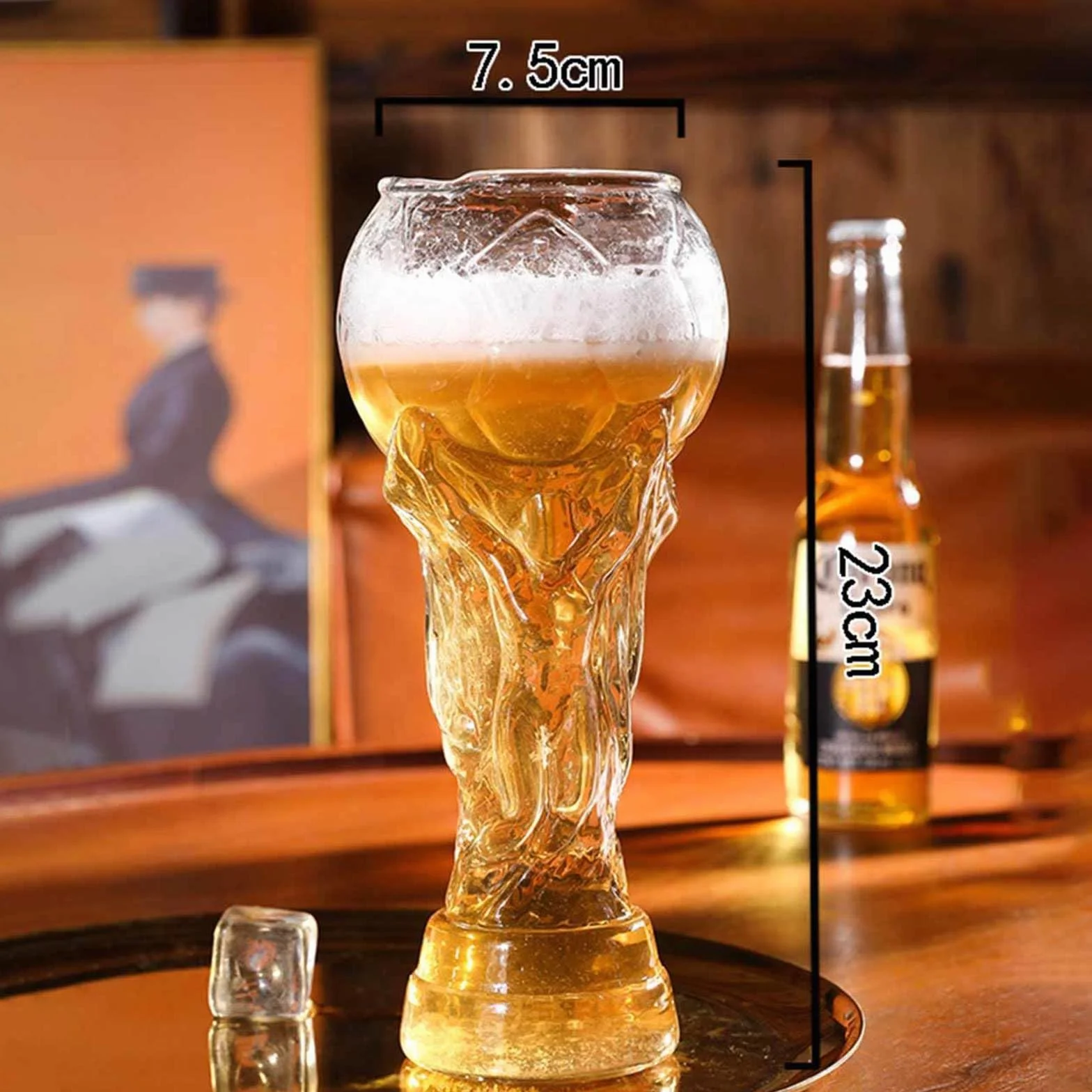 Bicchieri Birra 800ml Vetro per Coppa del Mondo 2026 Calcio