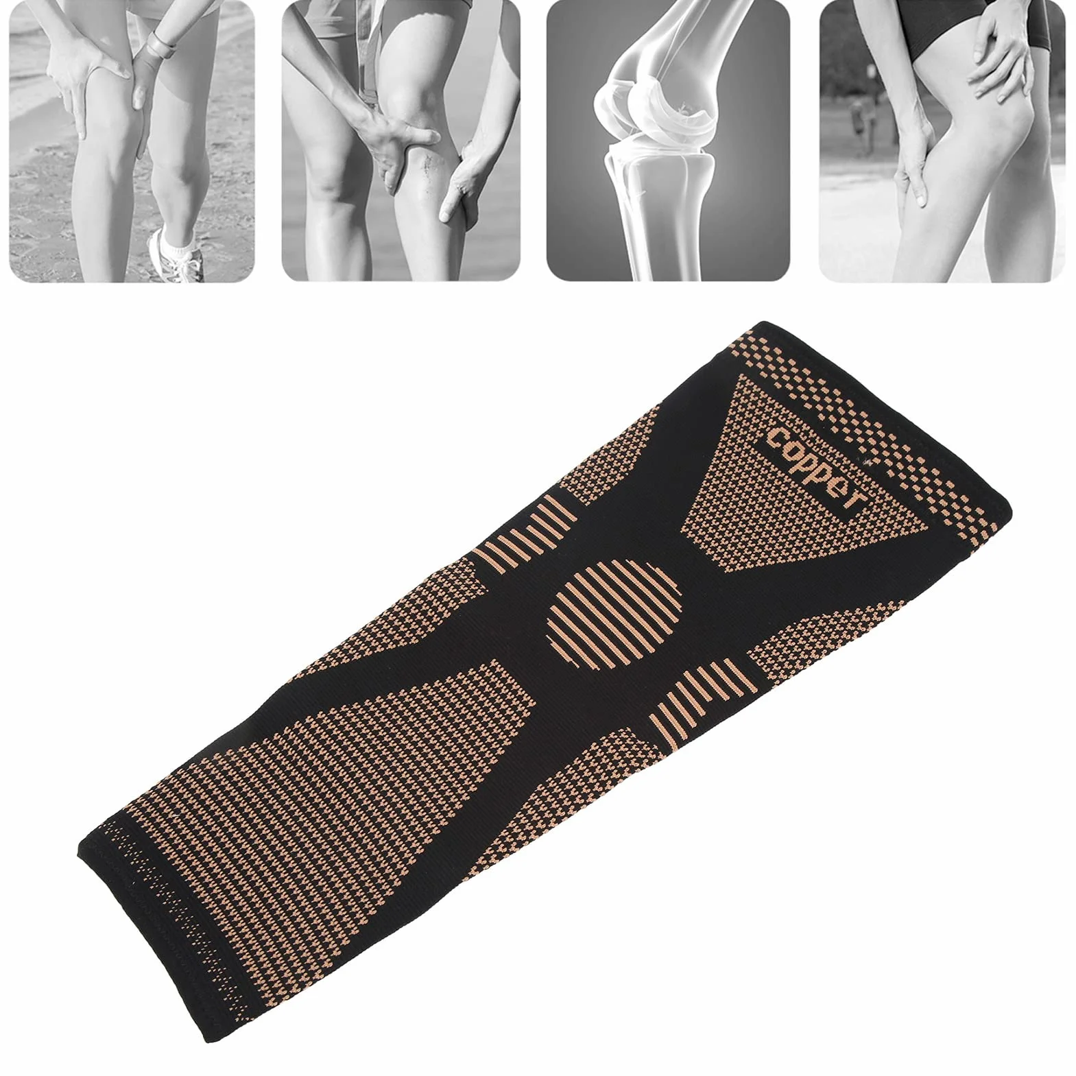 Protezione sportiva per ginocchiere maniche compressione gambe lunghe elastico Acj Pcl Menisco artrite tendinite XXL