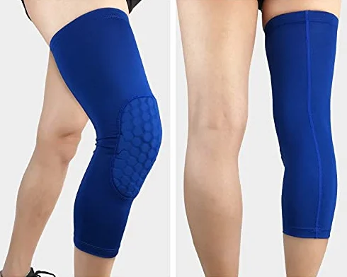 Ginocchiere da basket Protector Manicotto compressione nido d'ape Schiuma Ginocchiera Fitness Pallavolo Supporto