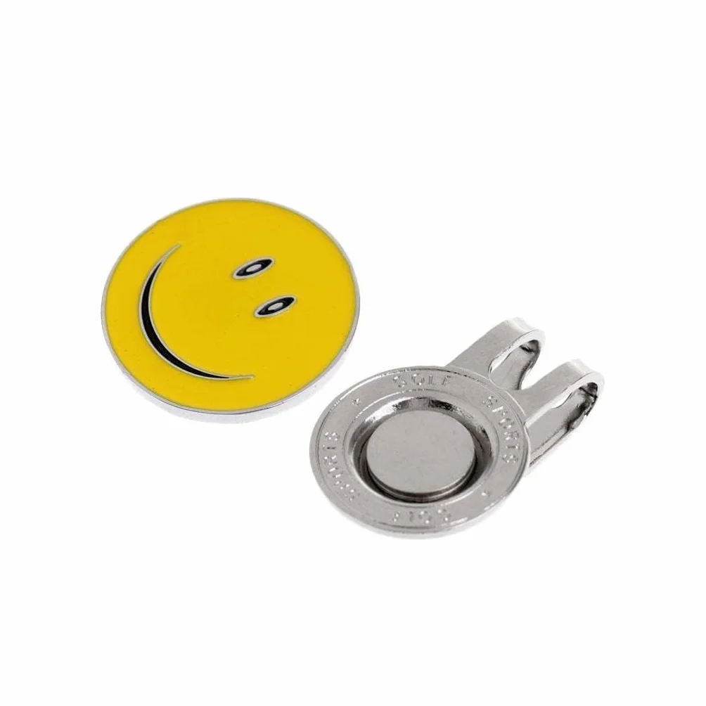 Zalati Clip per Cappello Magnetico Rimovibile per Pallina da Golf Accessori Faccina Sorridente