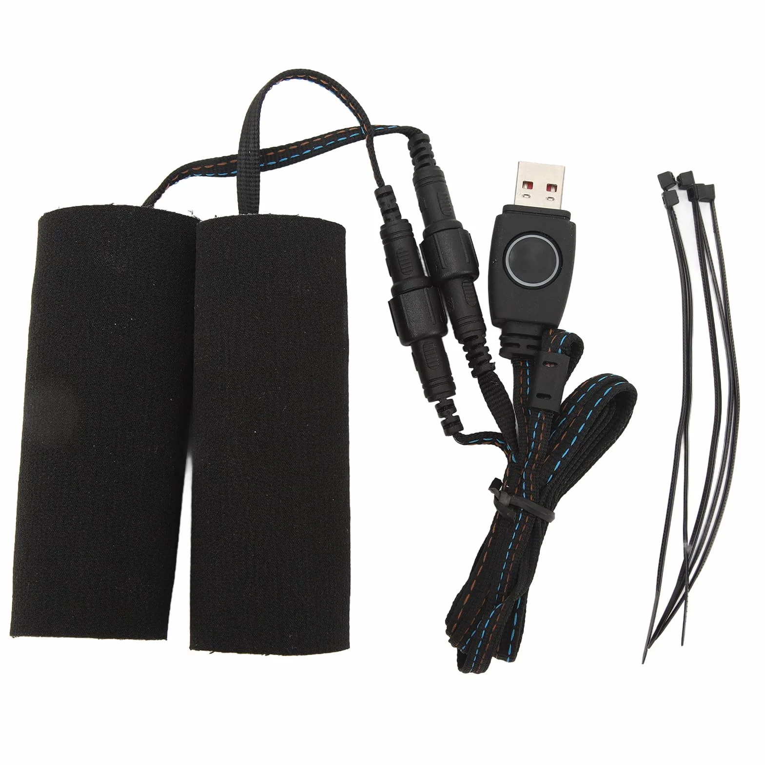 Copri Manubrio Riscaldante USB 5V per Moto e Scooter – Riscaldatore Manubrio con 3 Livelli di Temperatura (50°C/60°C/70°C), Rivestimento in Fibra Aramidica Antiscivolo, IP67 Impermeabile