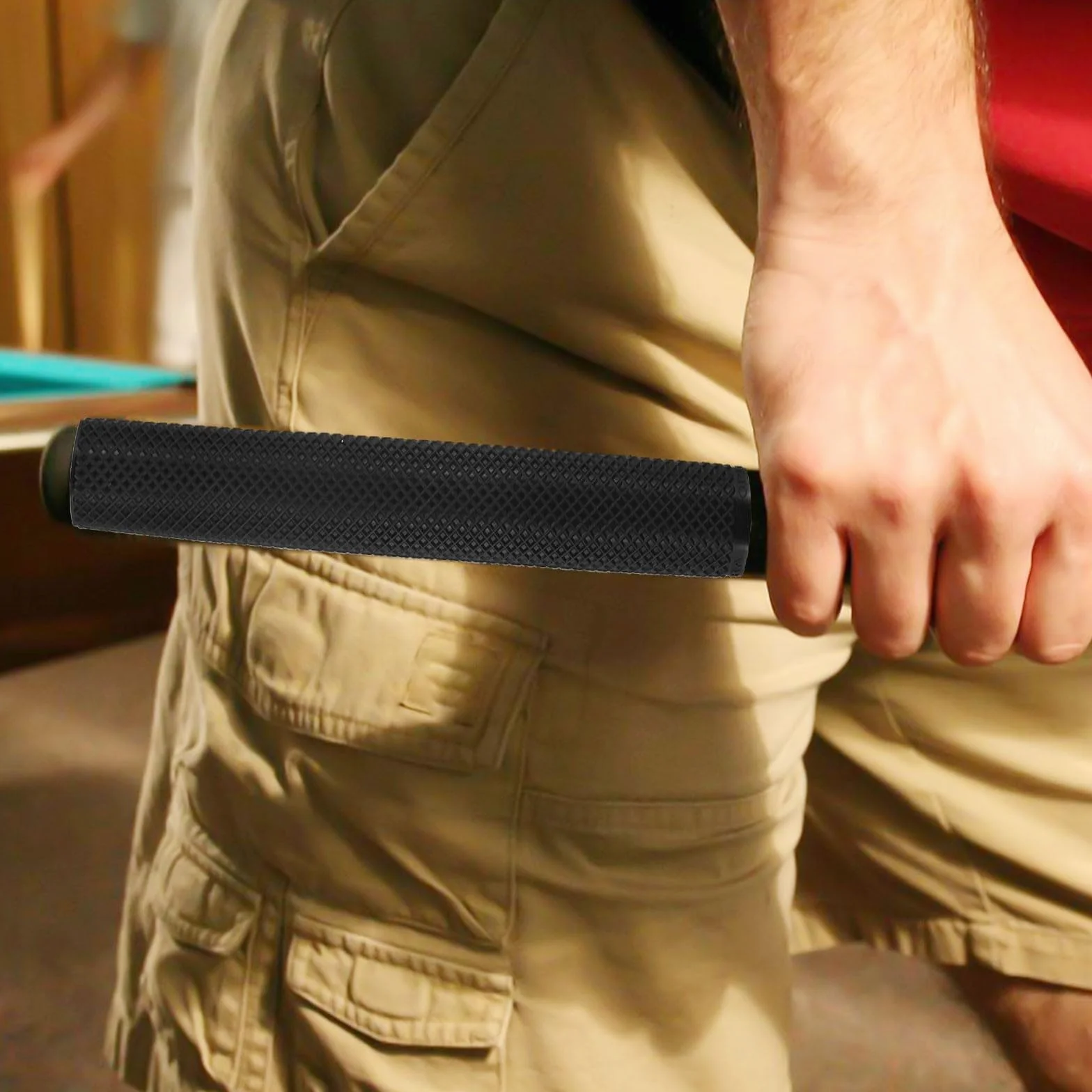 Impugnatura per stecca da biliardo in silicone antiscivolo elastica resistente al sudore nero