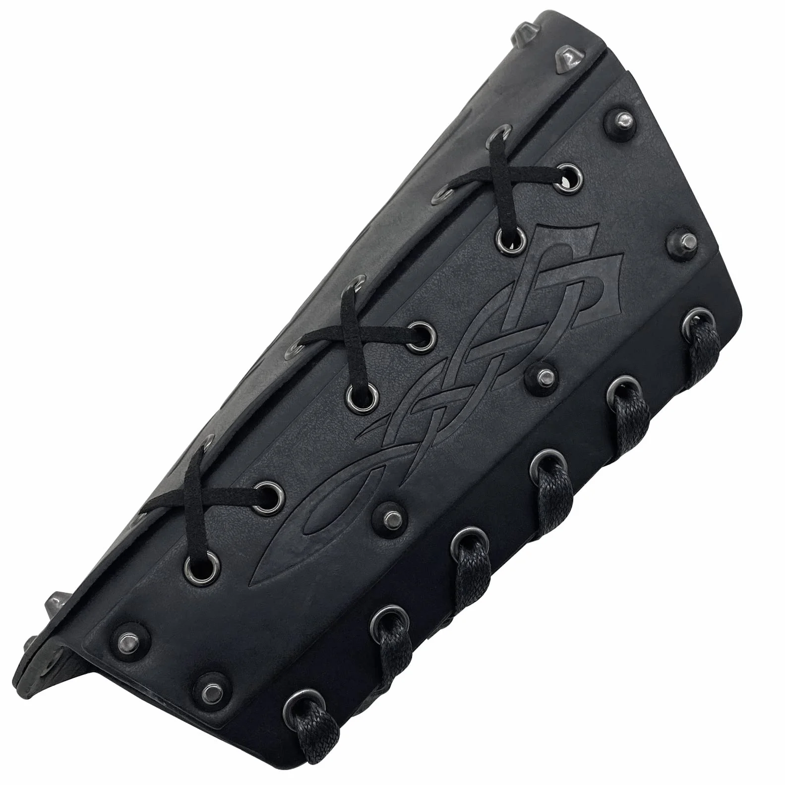 Parabraccia in pelle per tiro con l'arco vichingo medievale cosplay LARP 2 pezzi