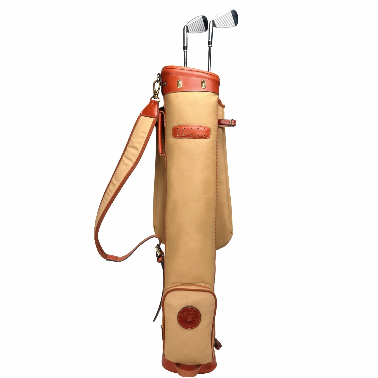 Tourbon Waterproof Canvas Golf Club Travel Bag with Padded Strap