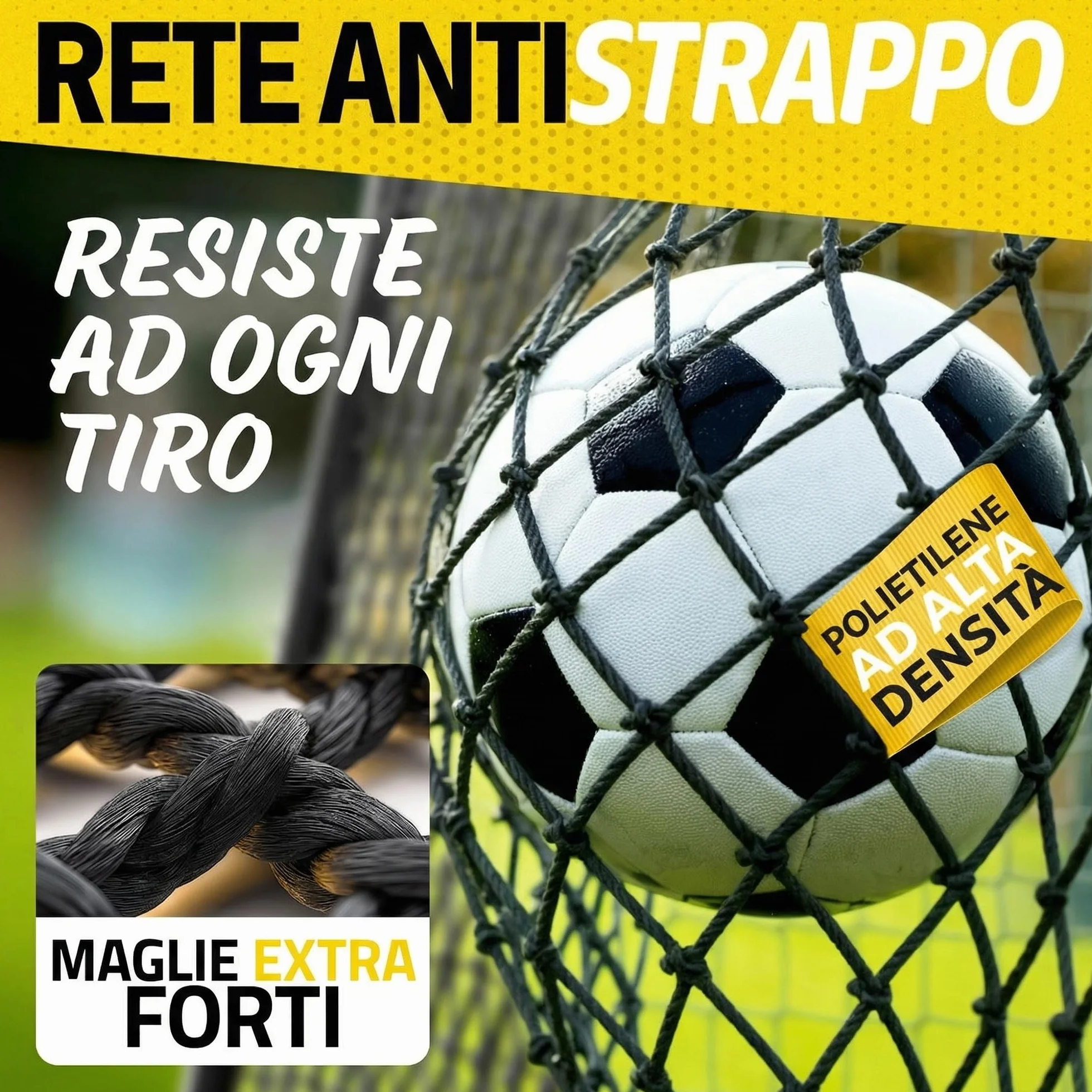 Racetex Porta Calcio Professionale con Imbottitura per Bambini e Adulti - Grandi Porte da Calcio con Picchetti