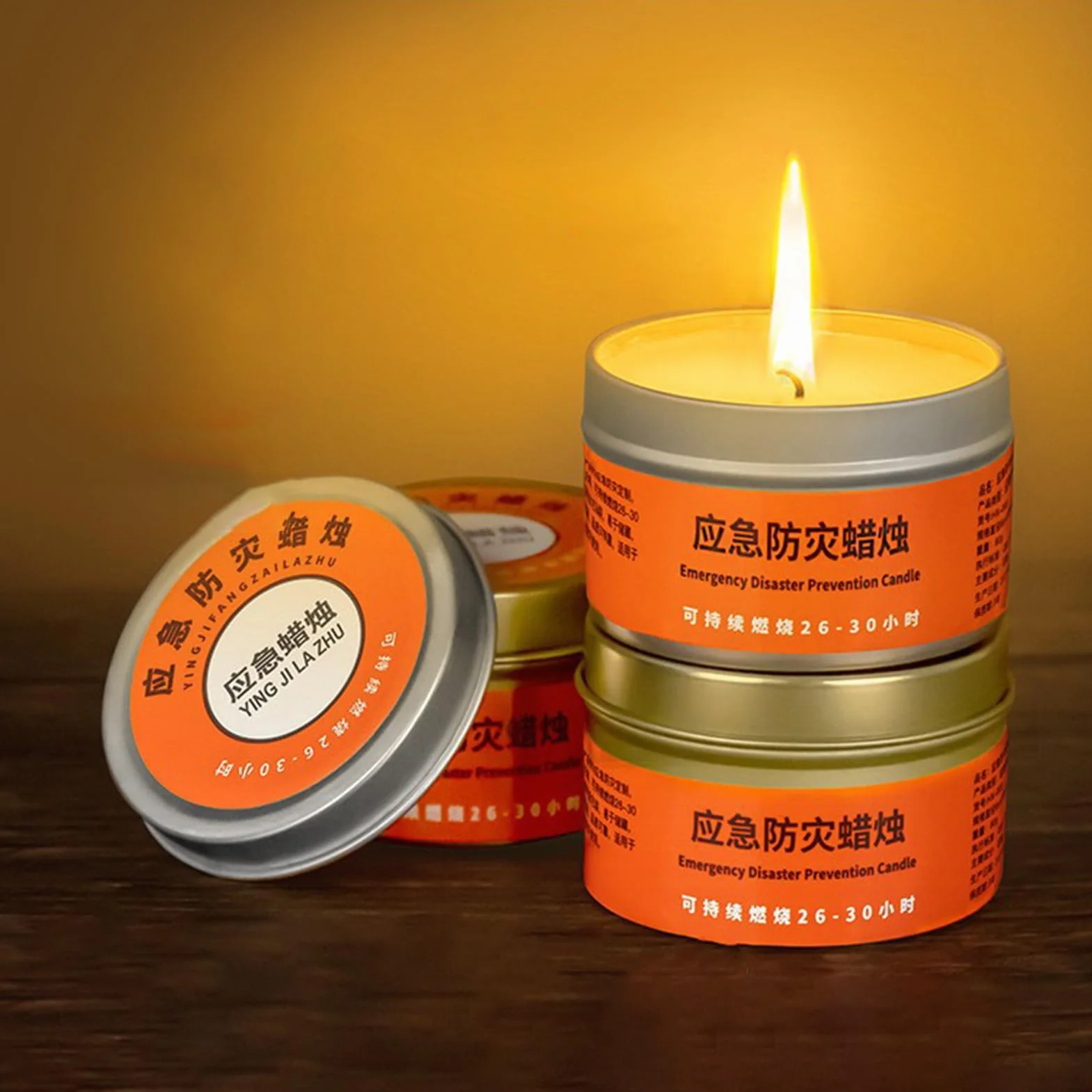 Candele Emergenza Lunga Durata 80g 10 Pezzi 26-30 Ore Antivento Campeggio