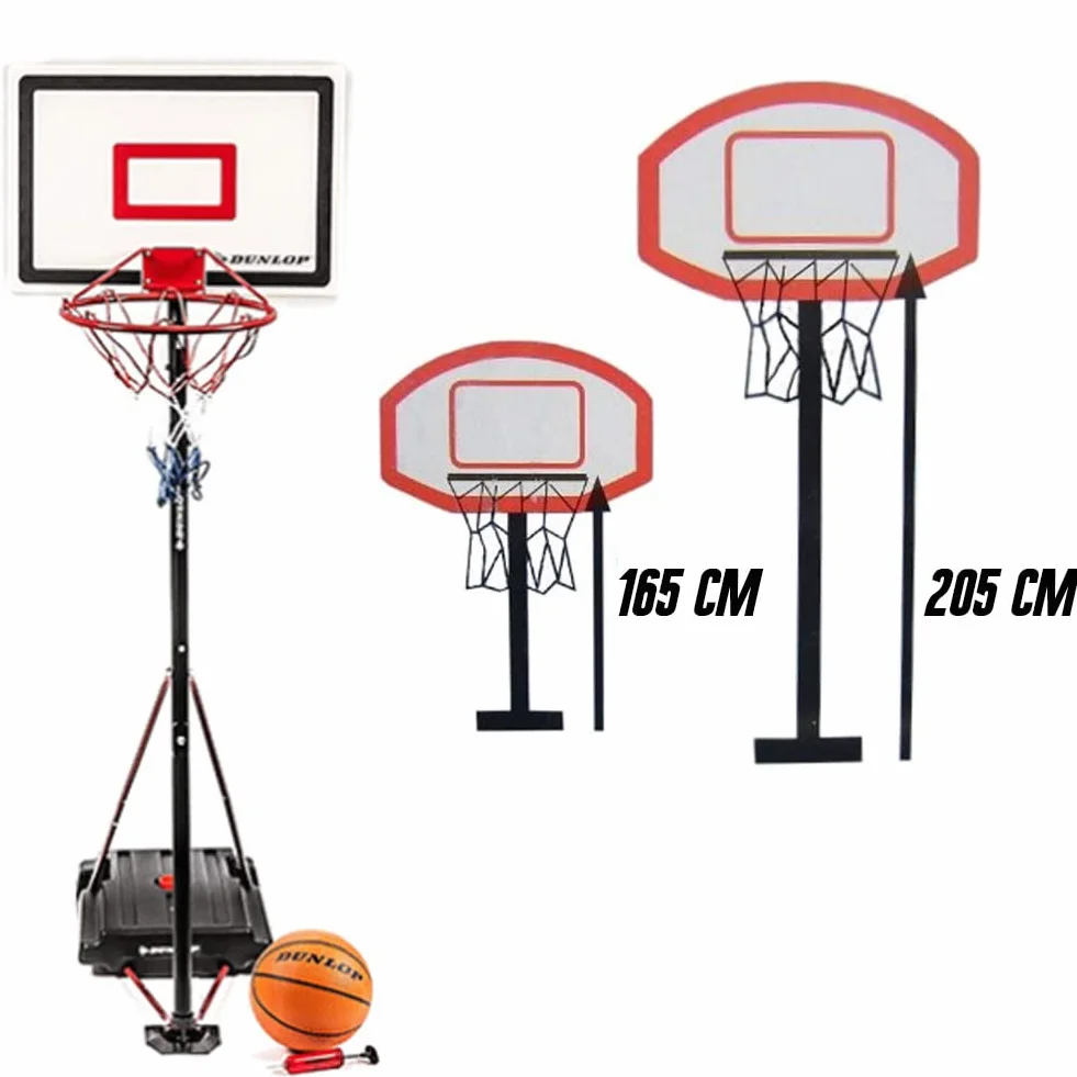 BAKAJI Canestro Basket con Piantana Regolabile 205 cm Nylon Esterno Giardino